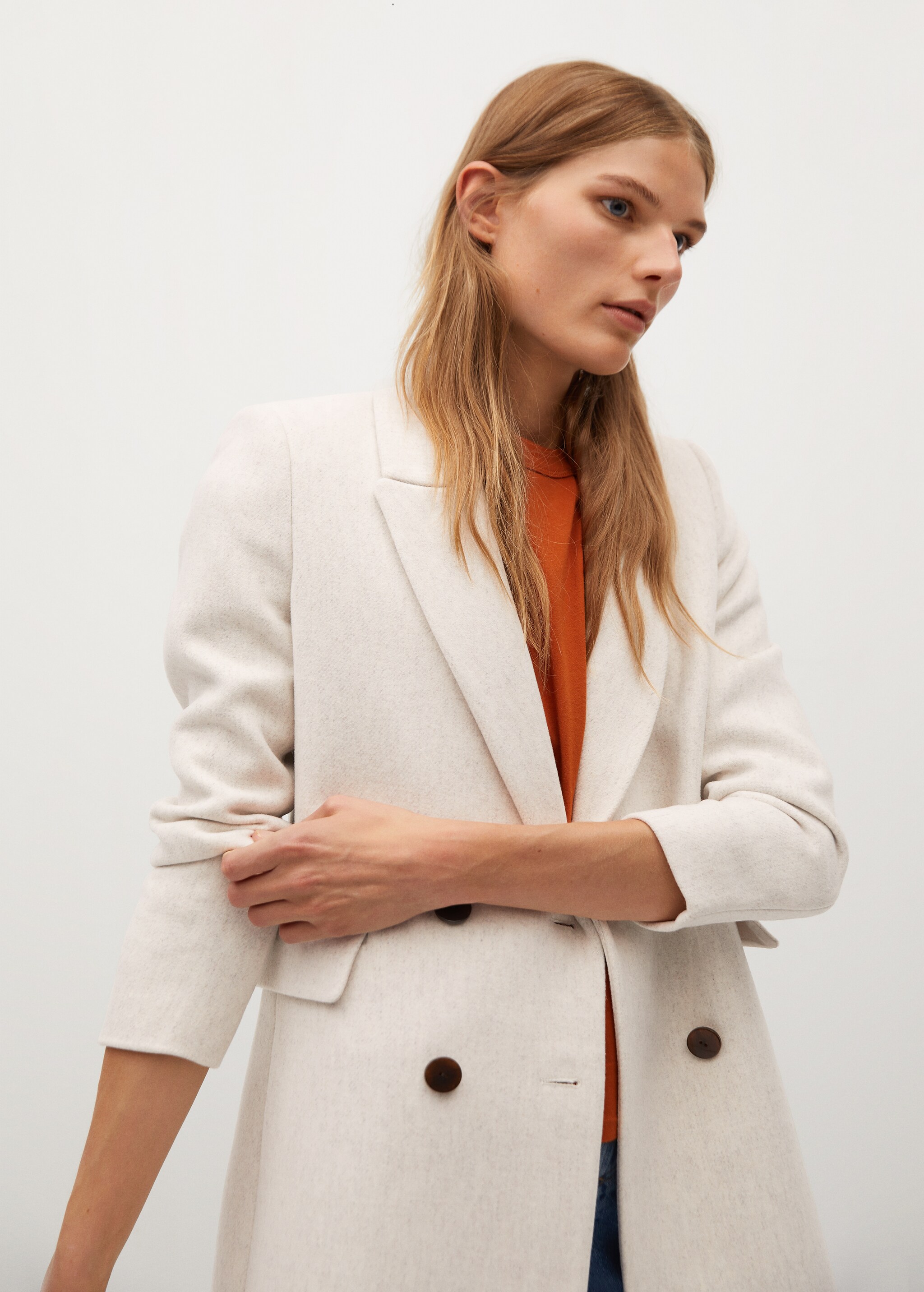 Double-breasted wool coat - Medium plane