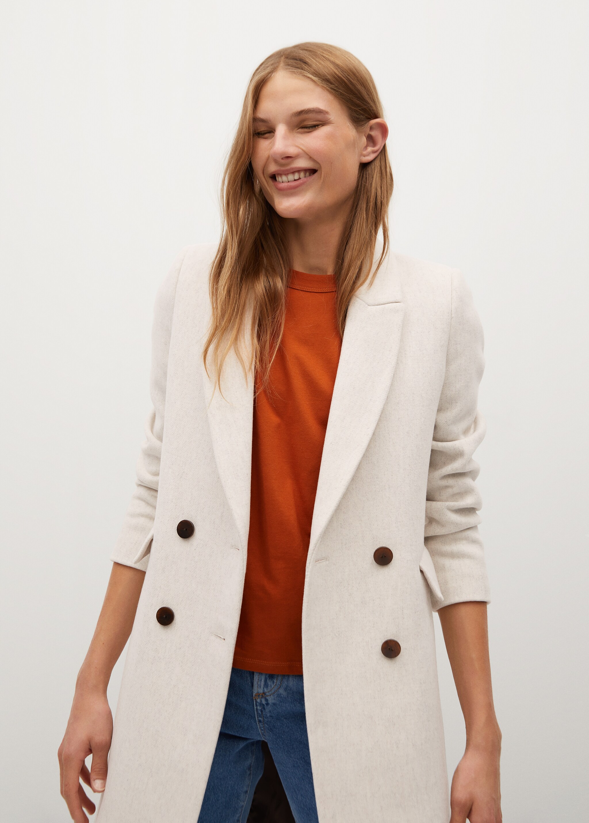Double-breasted wool coat - Details of the article 2
