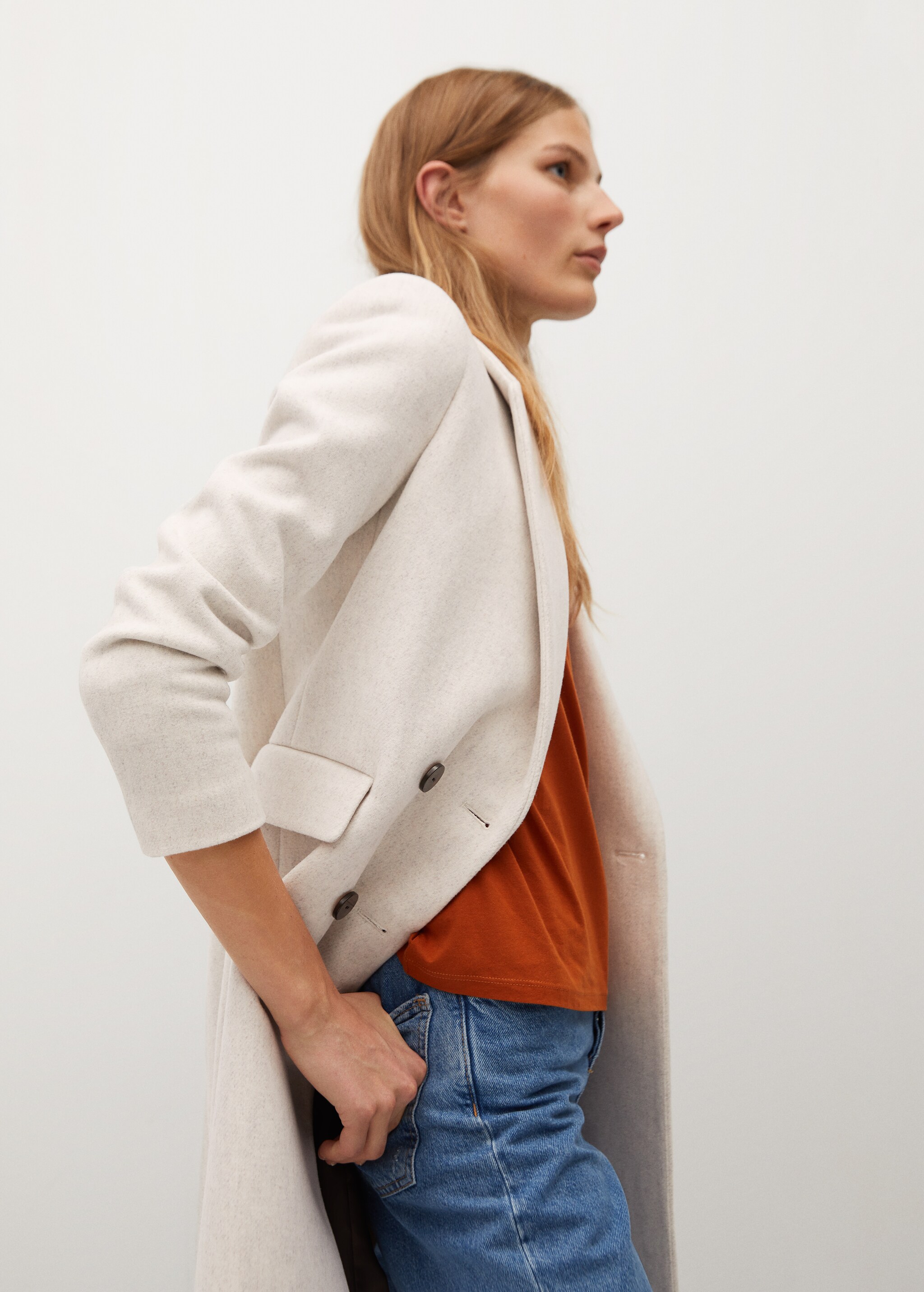 Double-breasted wool coat - Details of the article 4