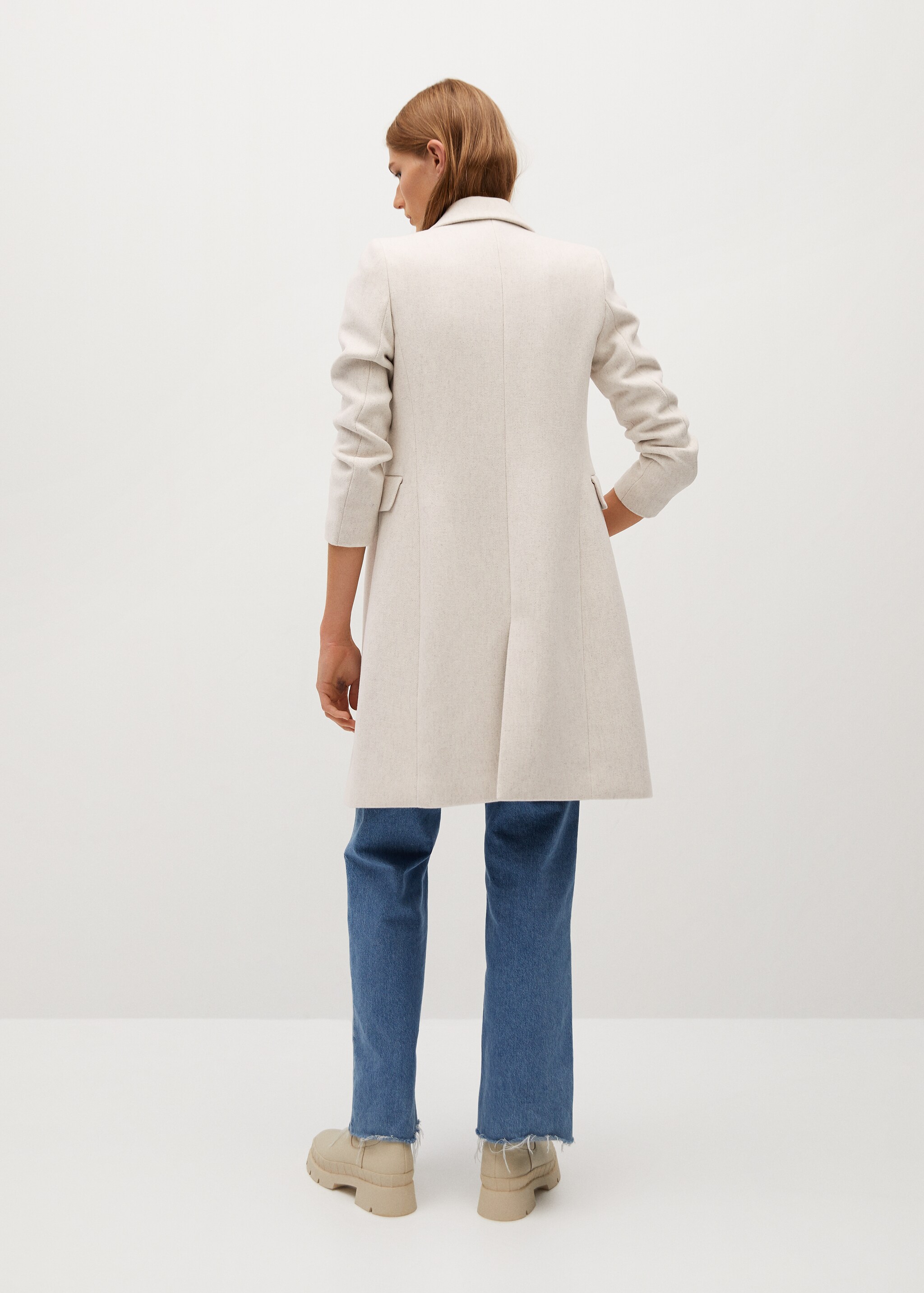 Double-breasted wool coat - Reverse of the article