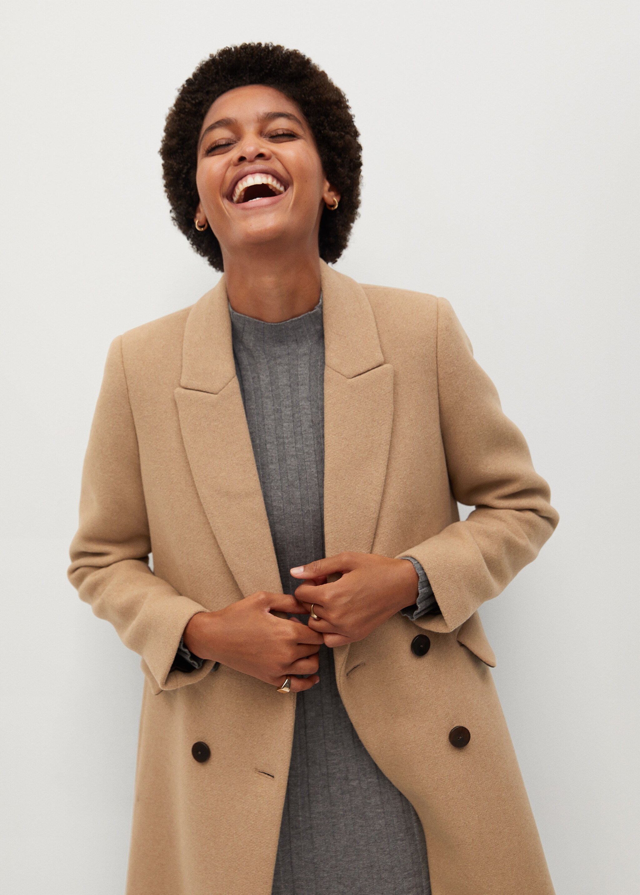 Double-breasted wool coat - Medium plane