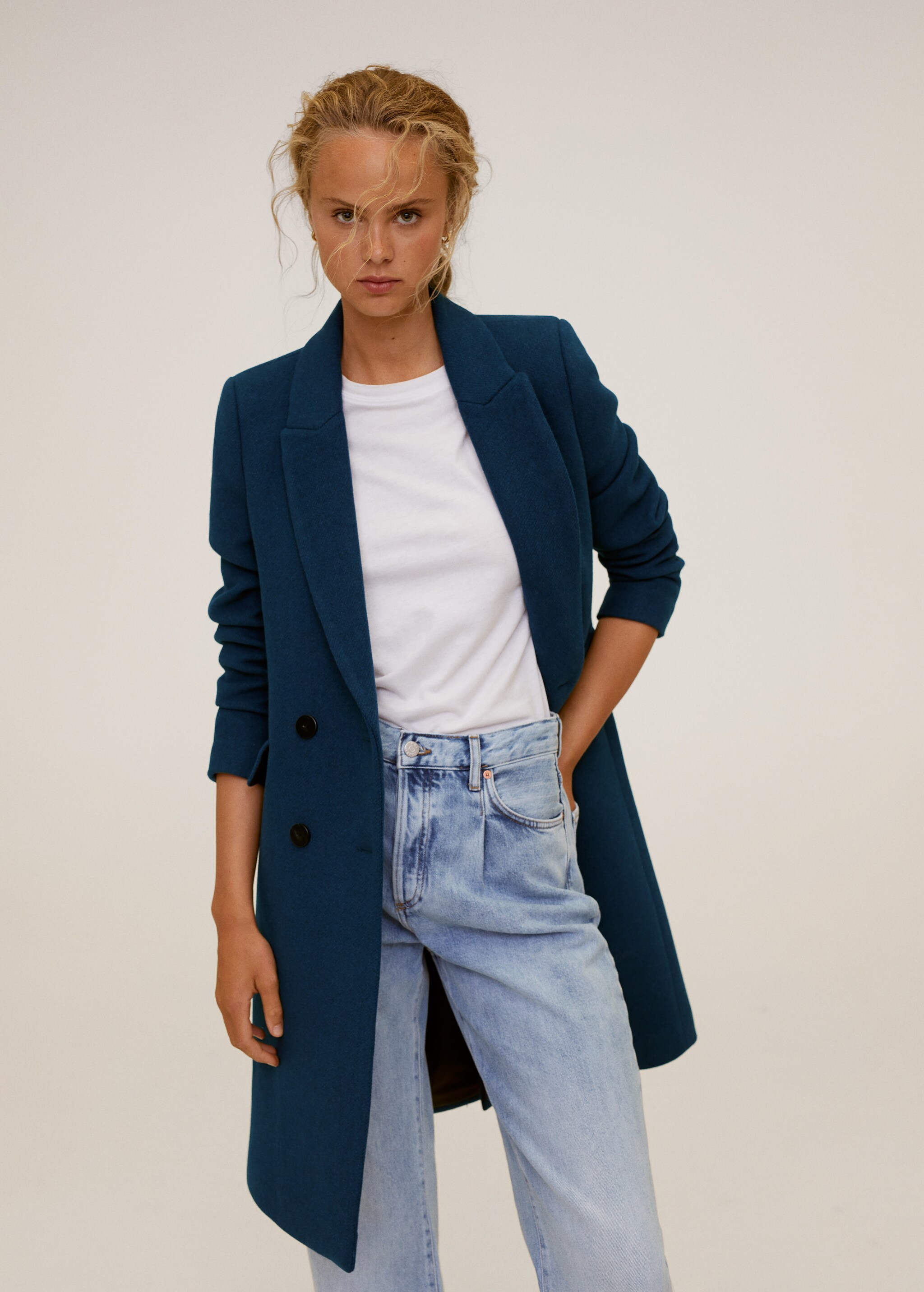 Double-breasted wool coat - Medium plane