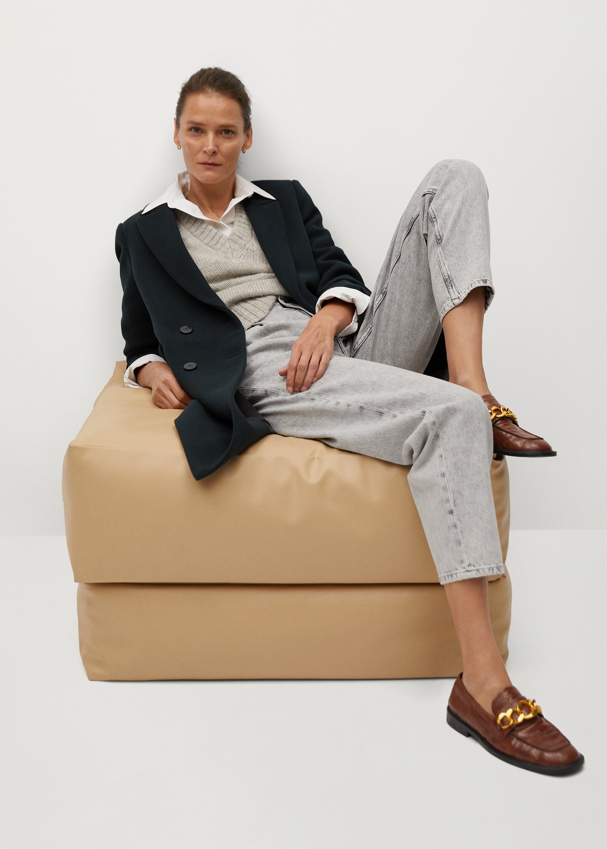 Double-breasted wool coat - Details of the article 3
