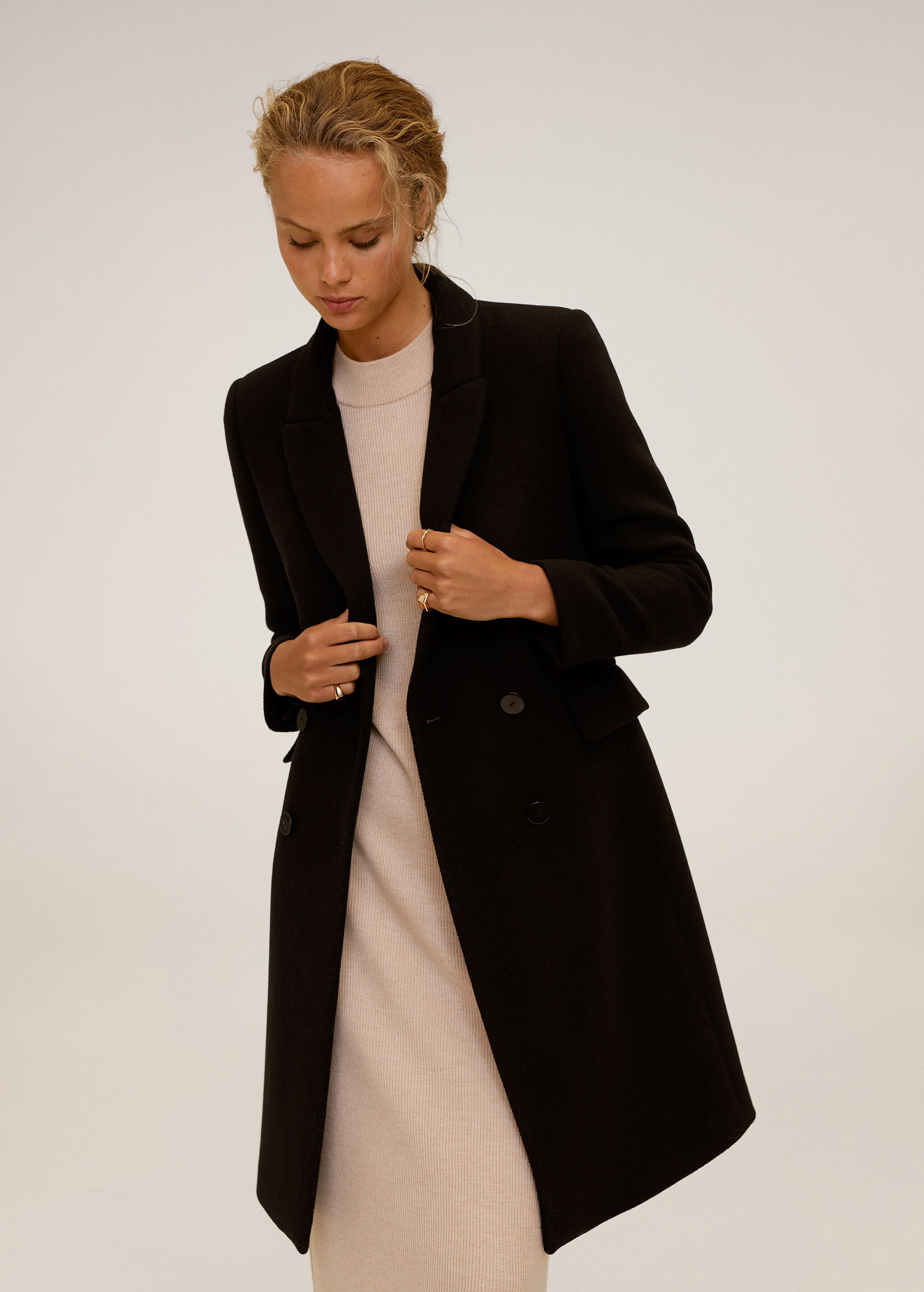 Double-breasted wool coat - Medium plane