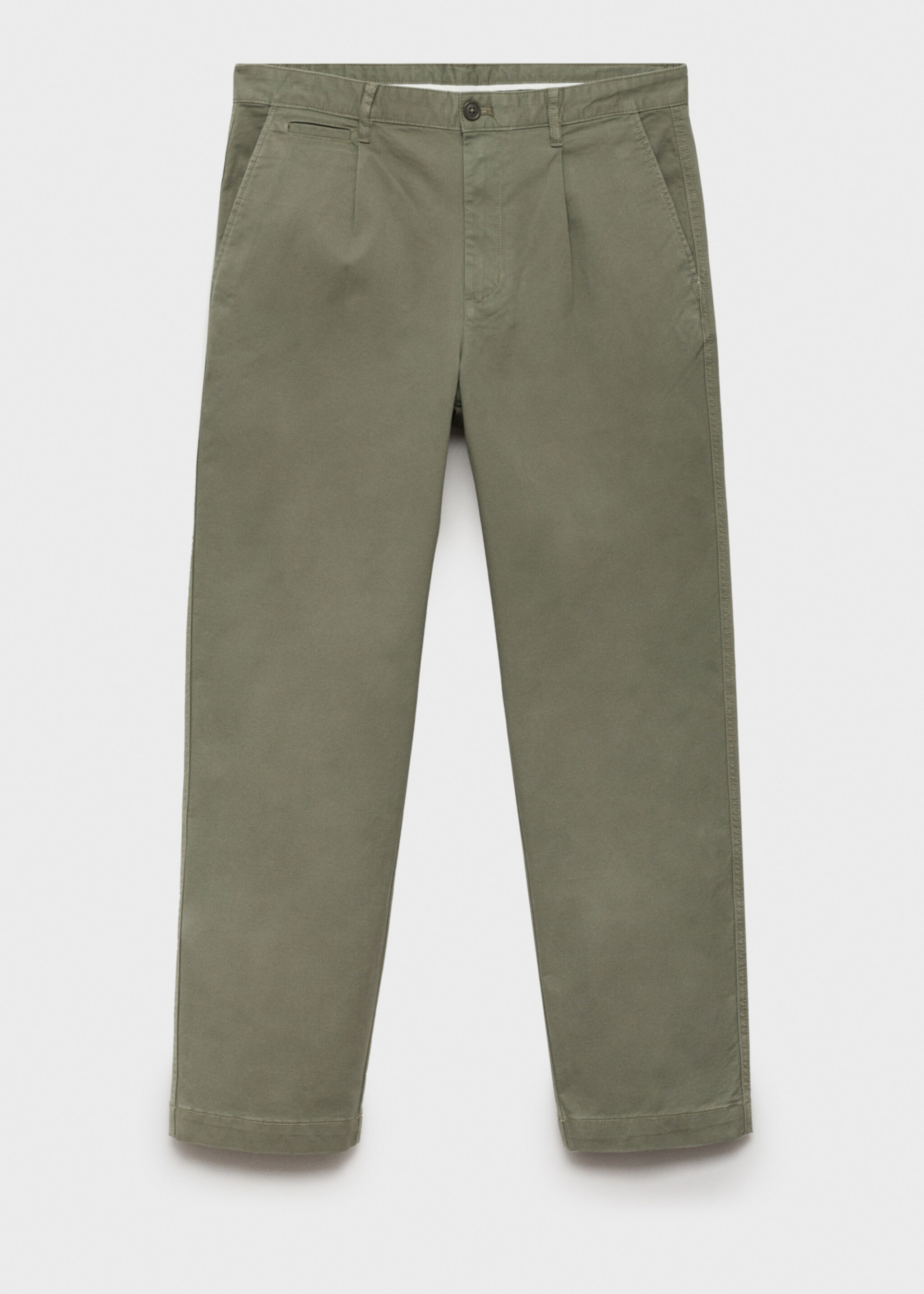 Pantaloni regular fit cotone pinces - Articolo senza modello, Sabbia. Ref: 77094432-00.