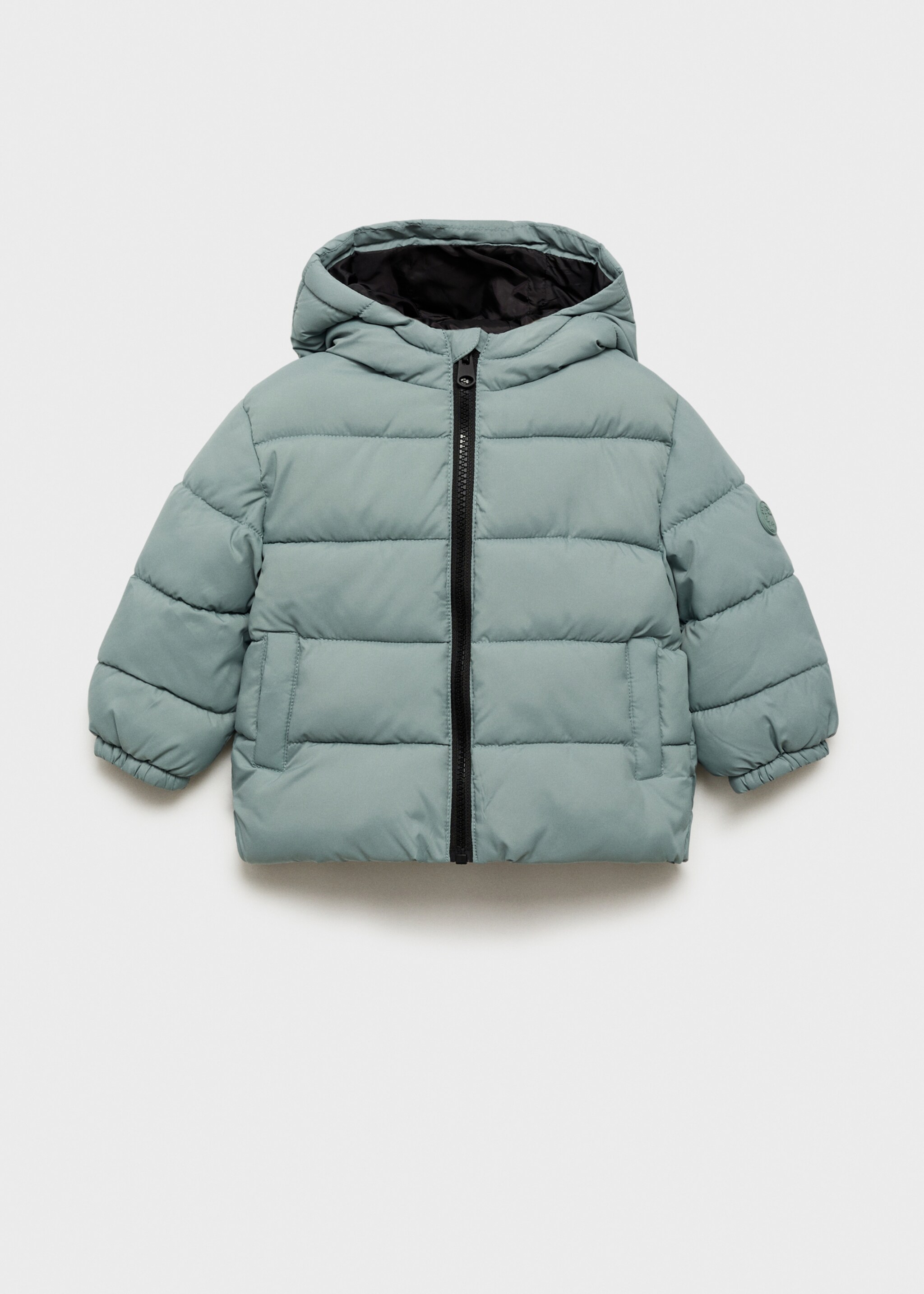 Anorak matelassé capuche - Article sans modèle, Vert menthe. Ref: 77094435-00.