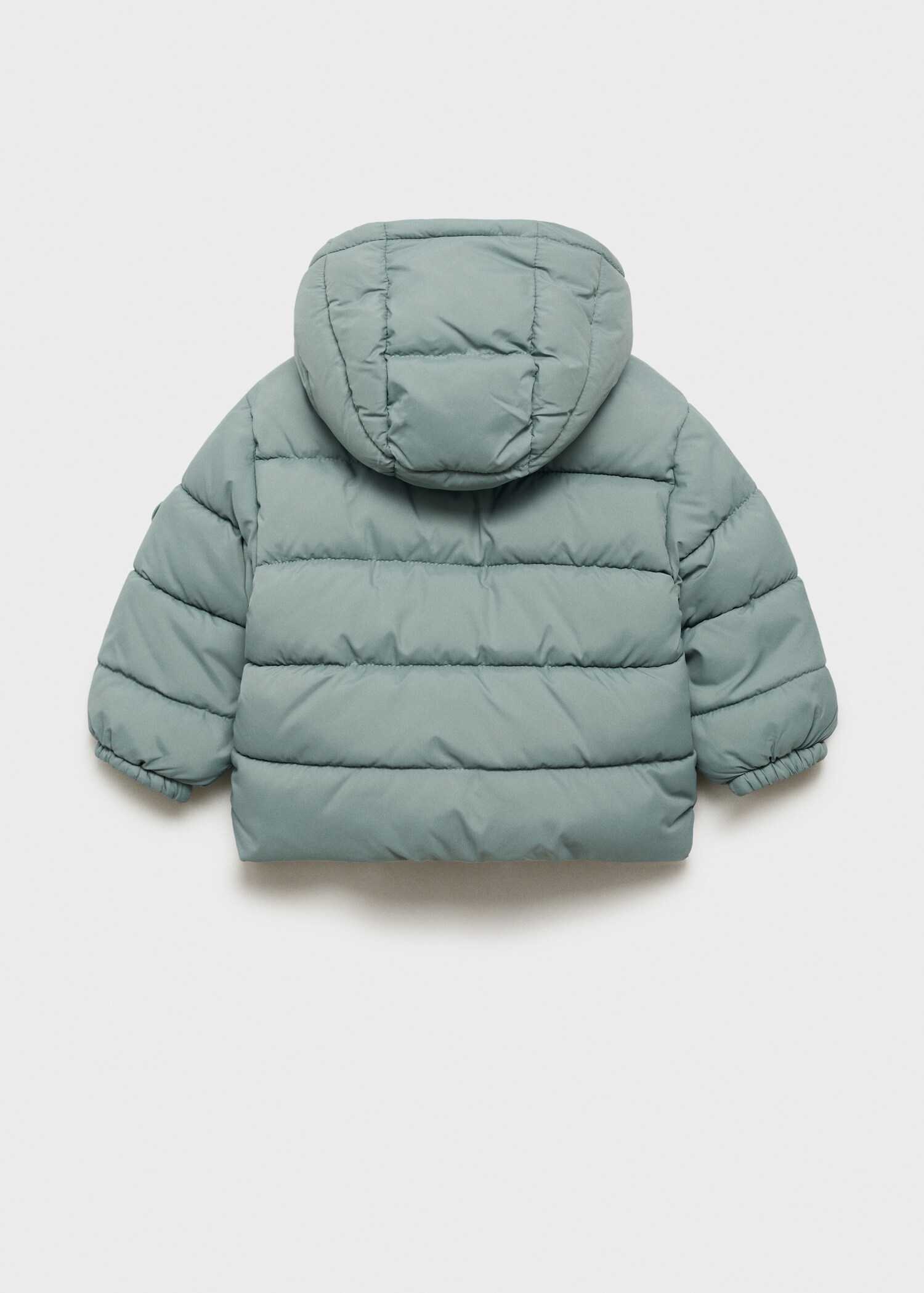 Hood quilted coat - Reverse of the article