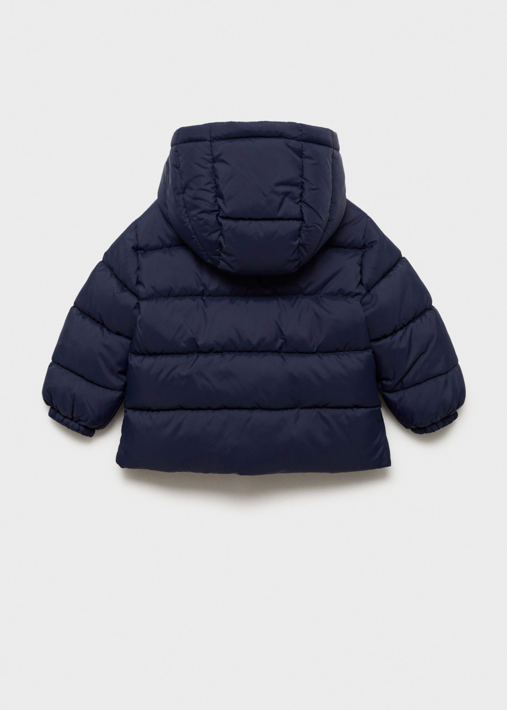 Hood quilted coat - Reverse of the article, Dark Navy. Ref: 77094435-00.