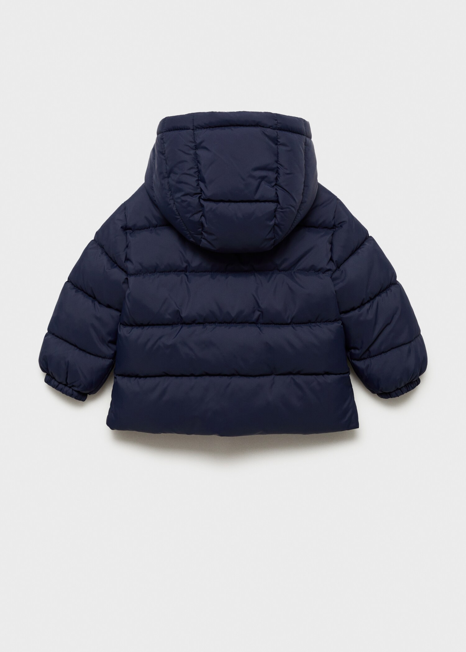 Hood quilted coat - Reverse of the article