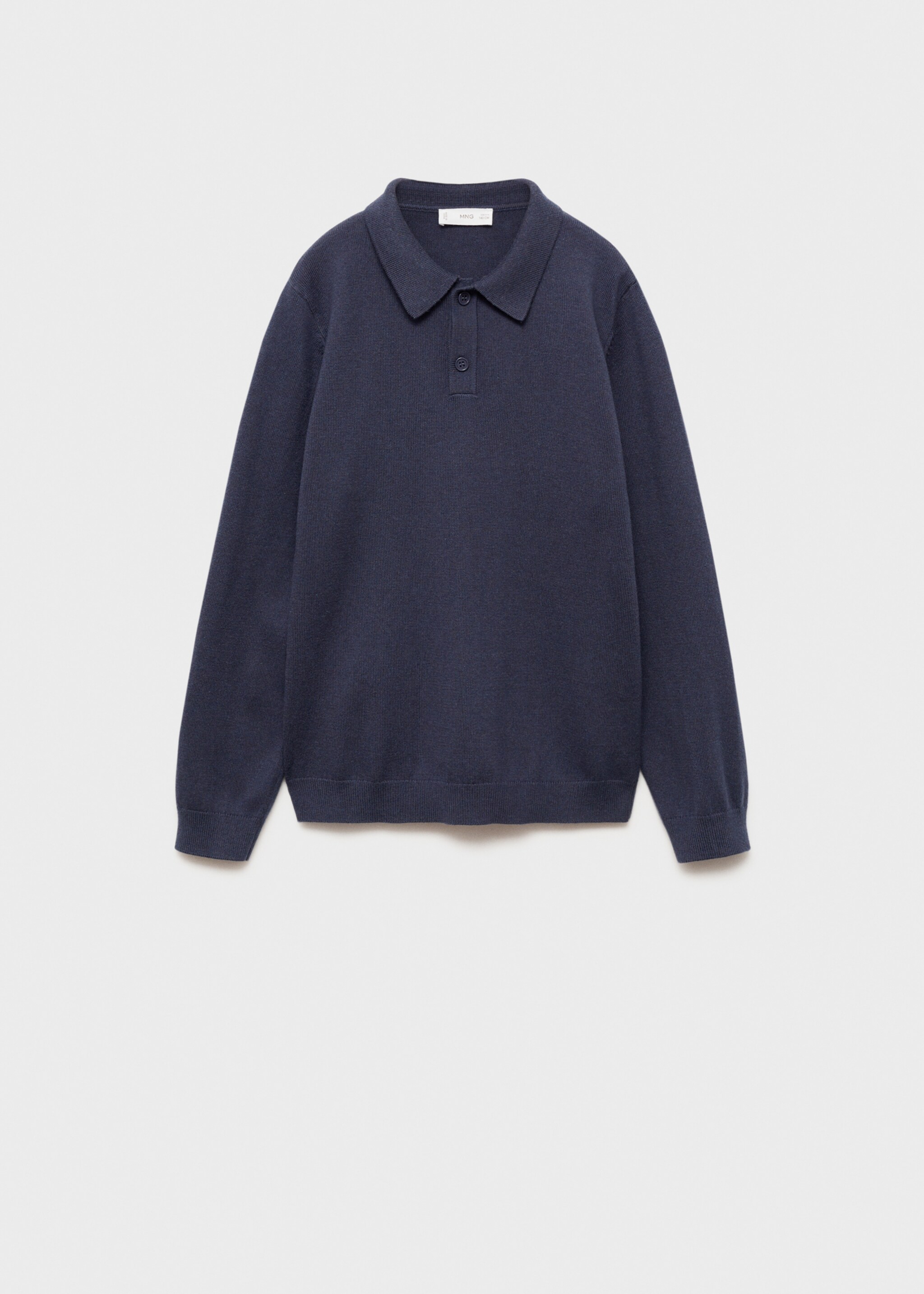 Pullover mit Polo-Kragen - Artikel ohne Model, Dunkles Marineblau. Ref: 77094436-00.