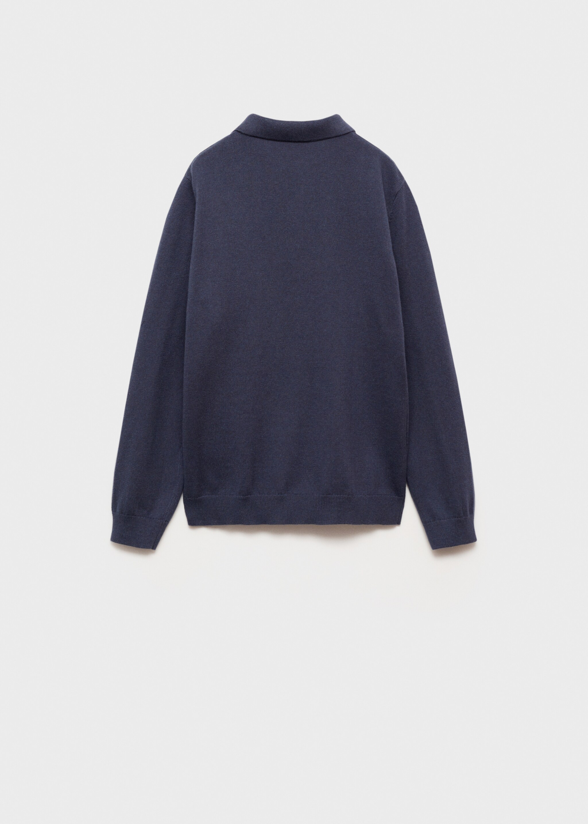 Pullover mit Polo-Kragen - Rückseite des Artikels, Dunkles Marineblau. Ref: 77094436-00.