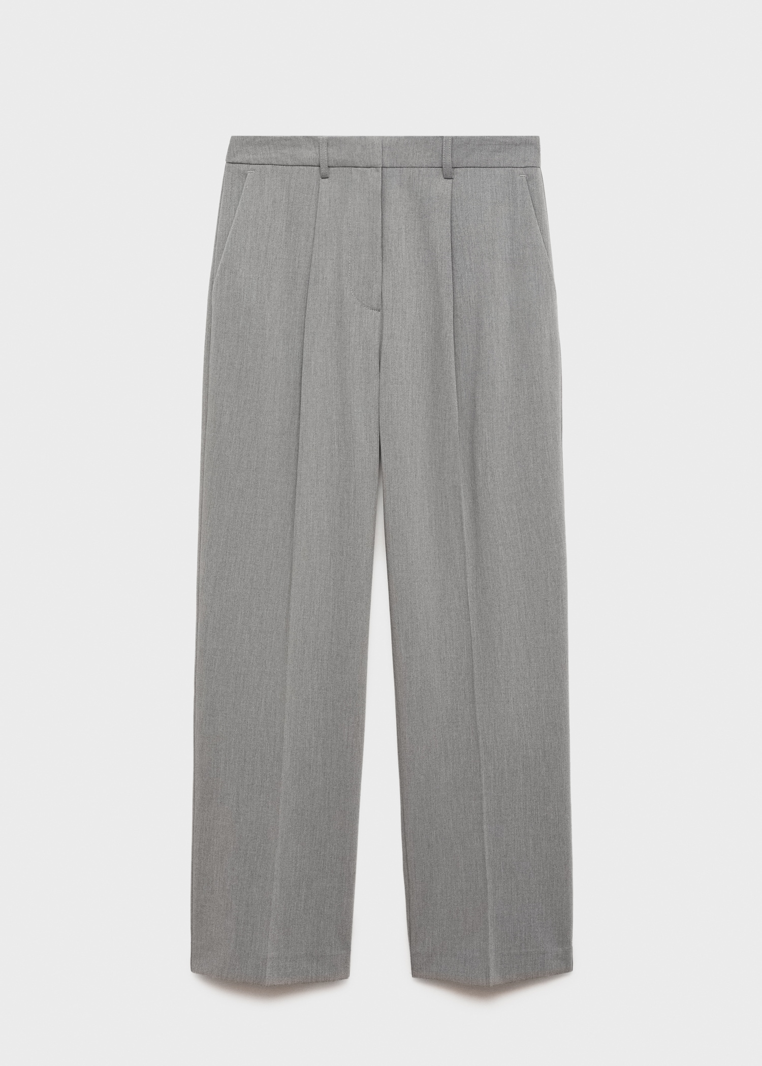 Straight-fit pleated trousers - Article without model