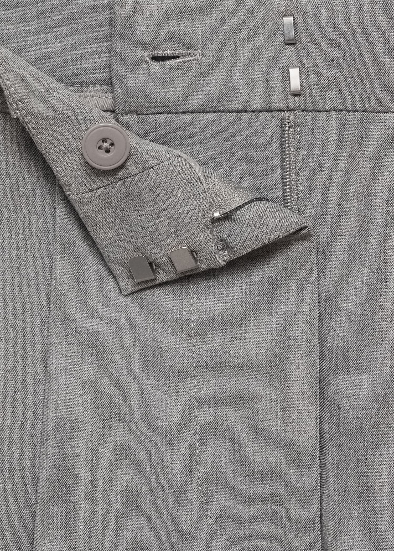 Straight-fit pleated trousers - Details of the article 0