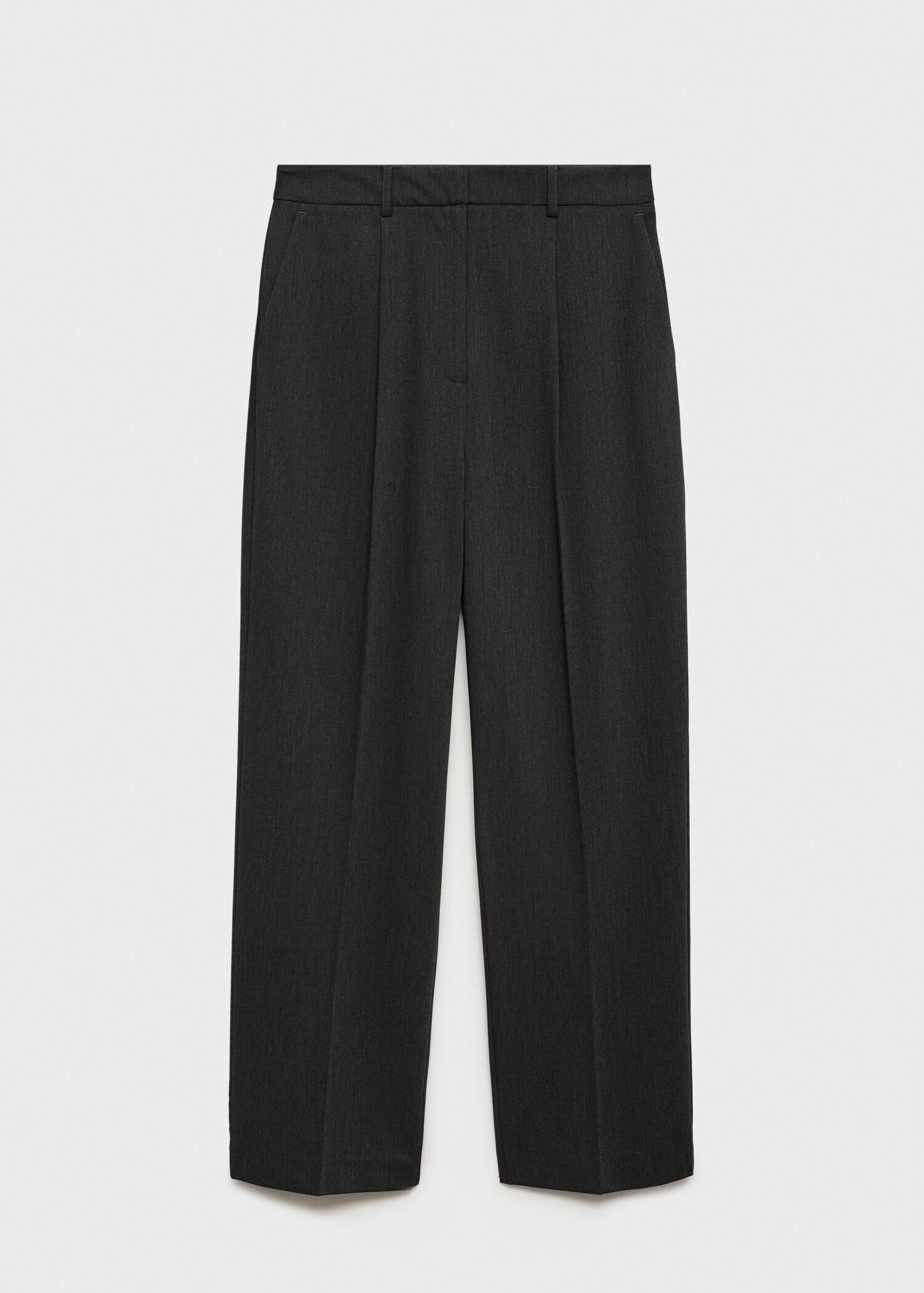 Straight-fit pleated trousers - Article without model