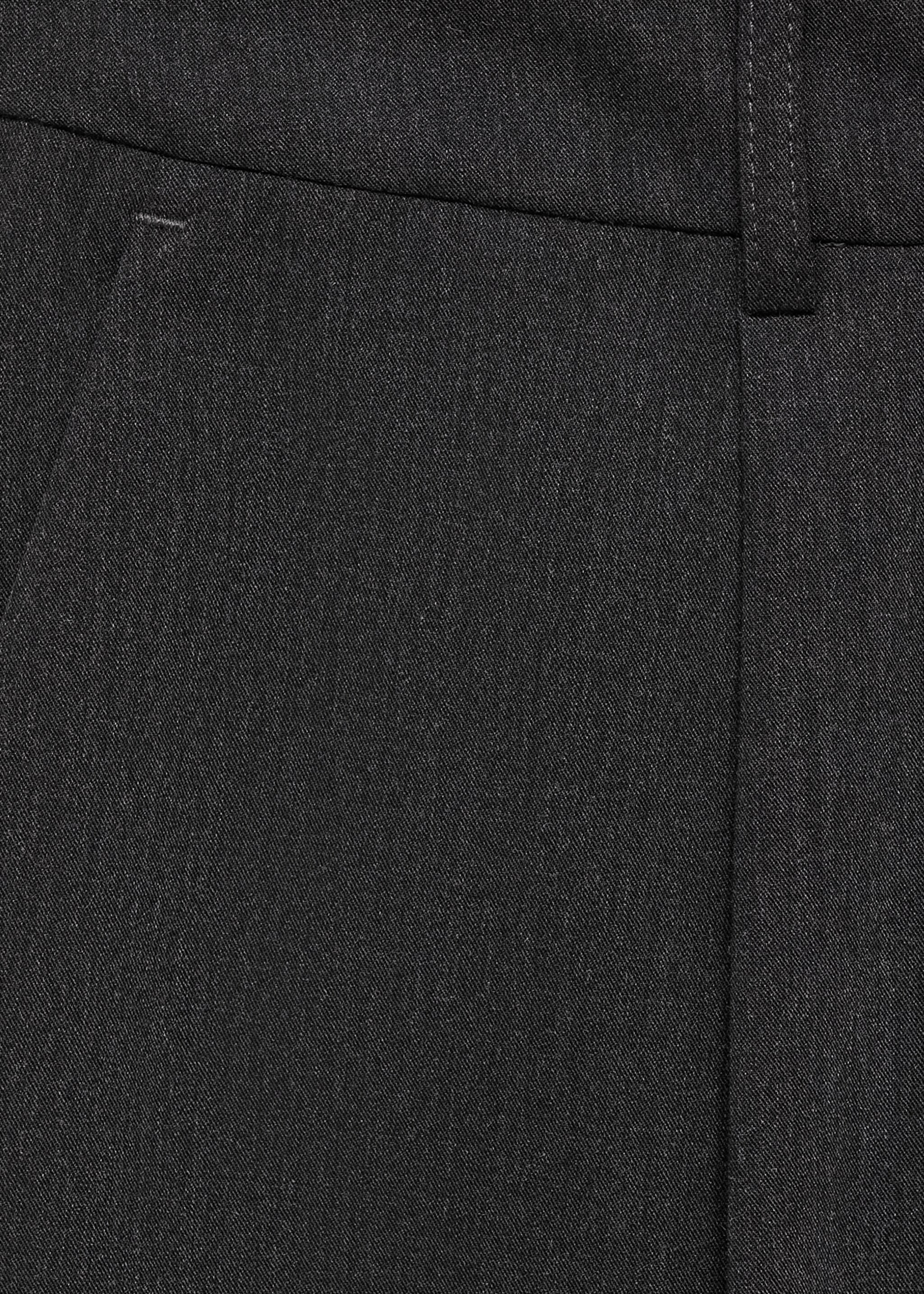 Straight-fit pleated trousers - Details of the article 0, Grey. Ref: 77094438-00.