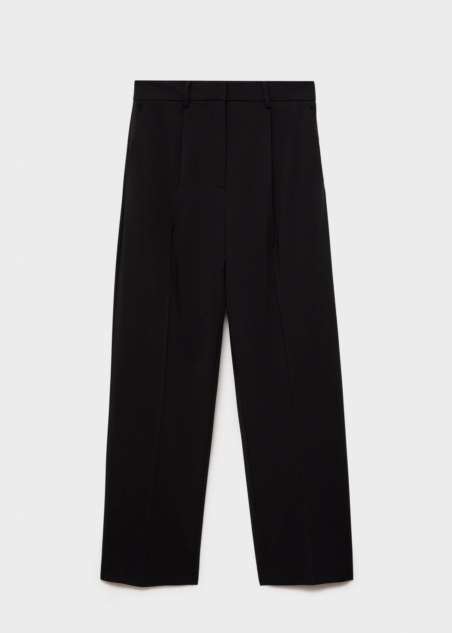 Straight-fit pleated trousers - Article without model