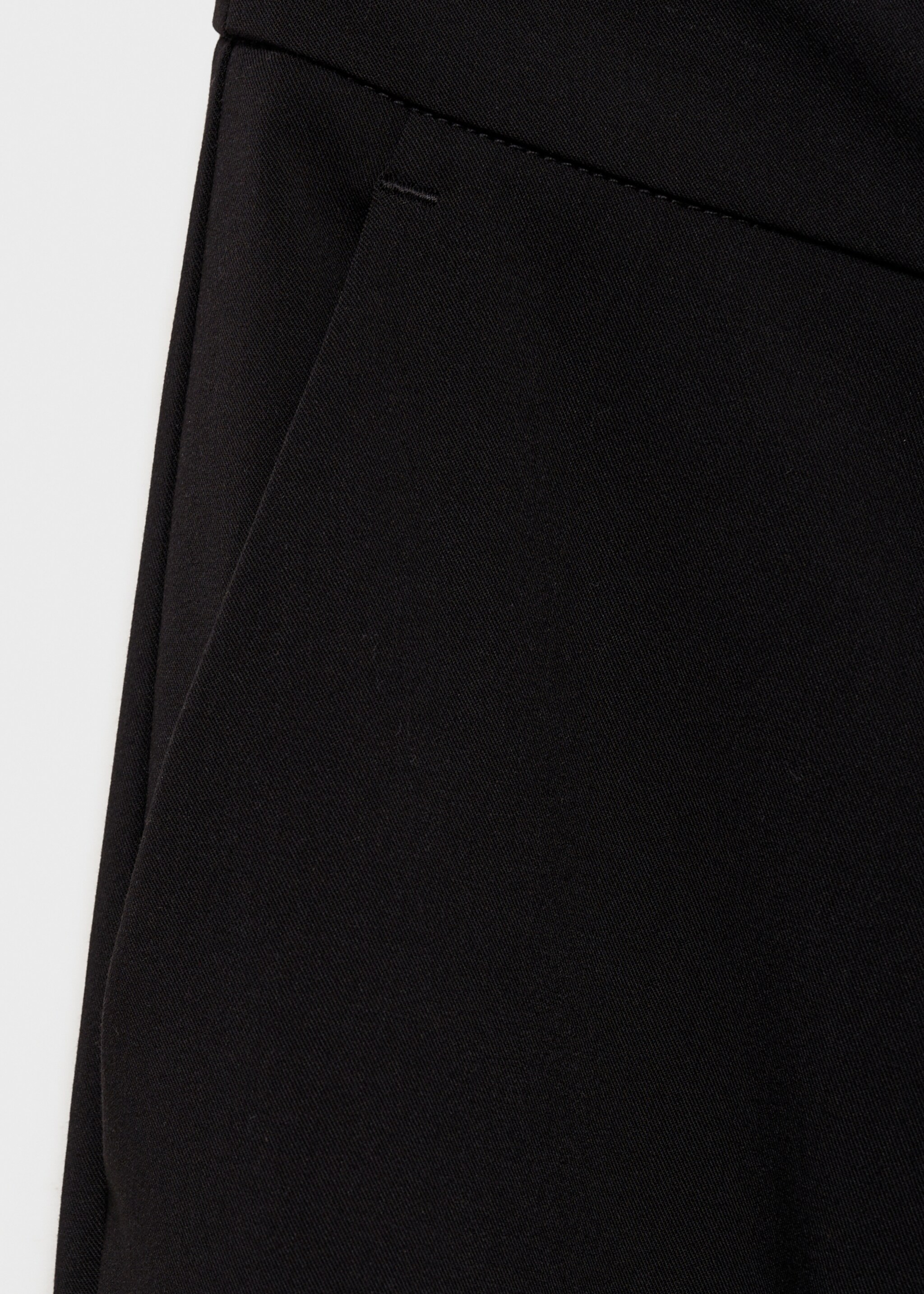 Straight-fit pleated trousers - Details of the article 0, Black. Ref: 77094438-00.