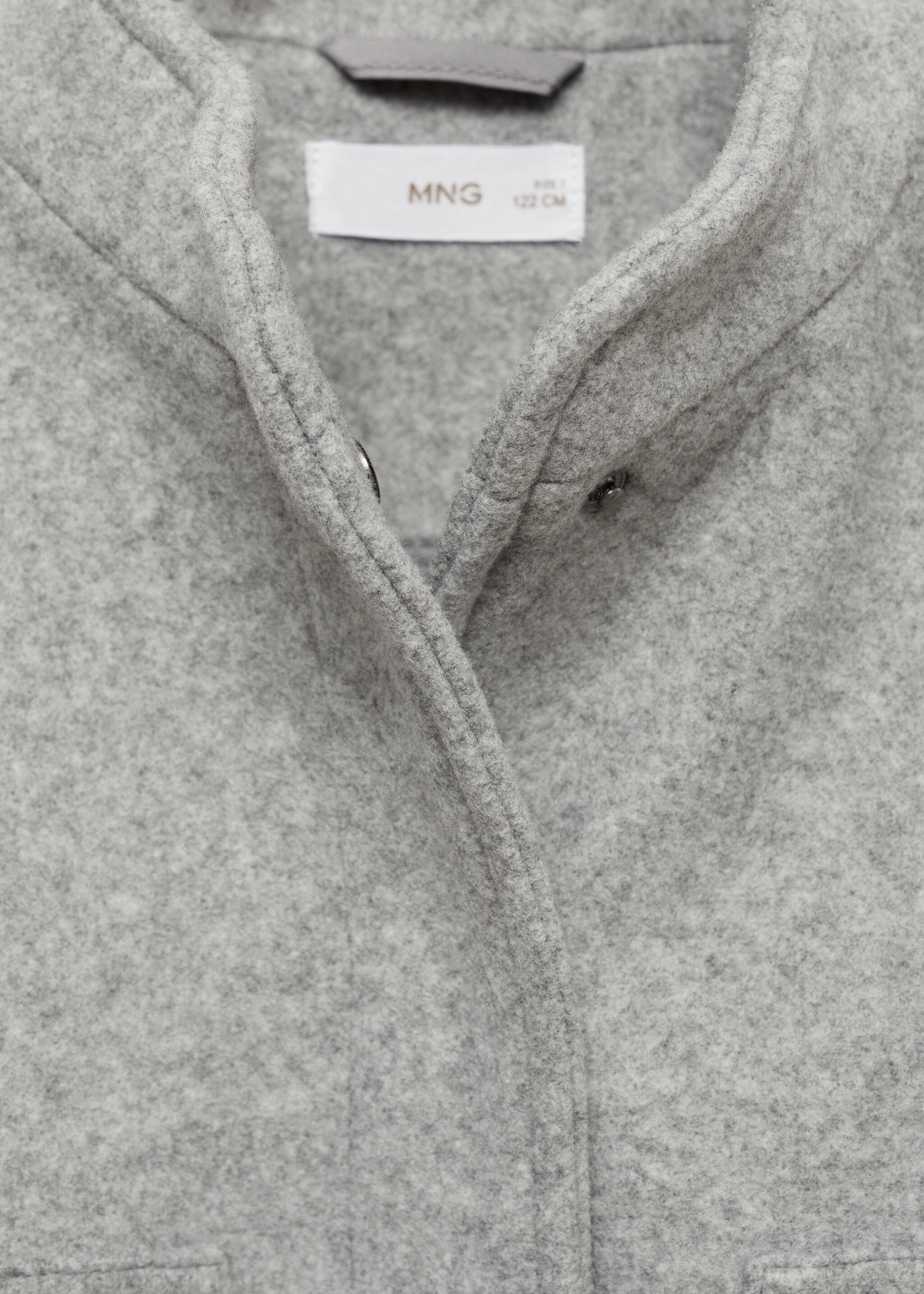 Bomber jacket with pocket - Details of the article 8, Grey. Ref: 77094440-00.