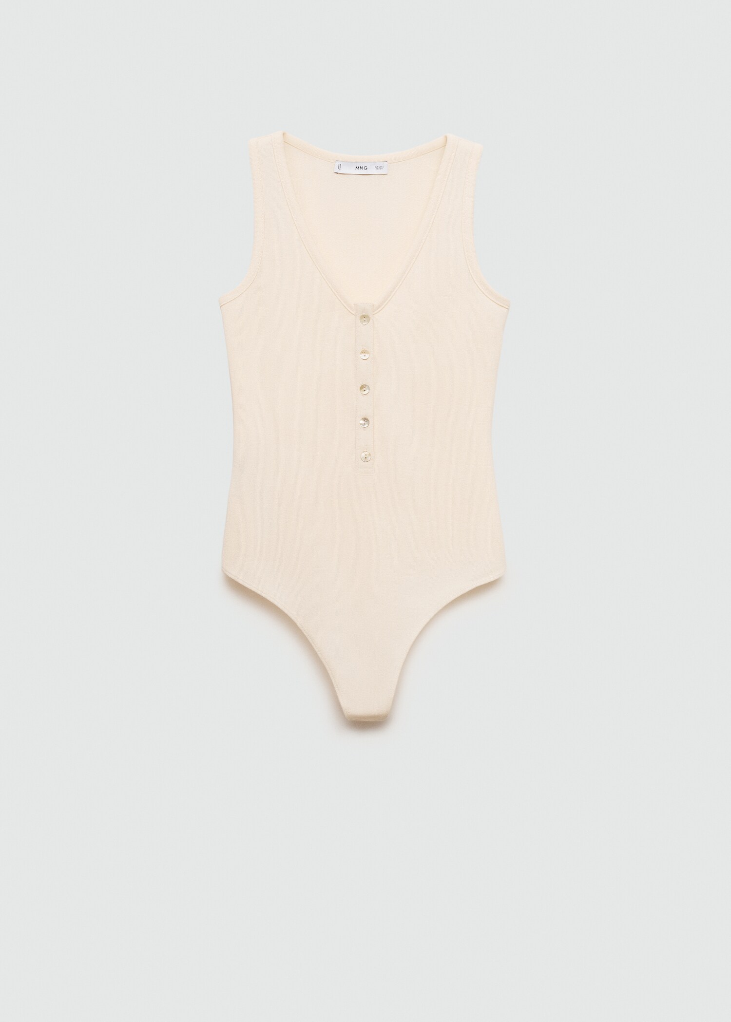 V-neck bodysuit with buttons - Article without model