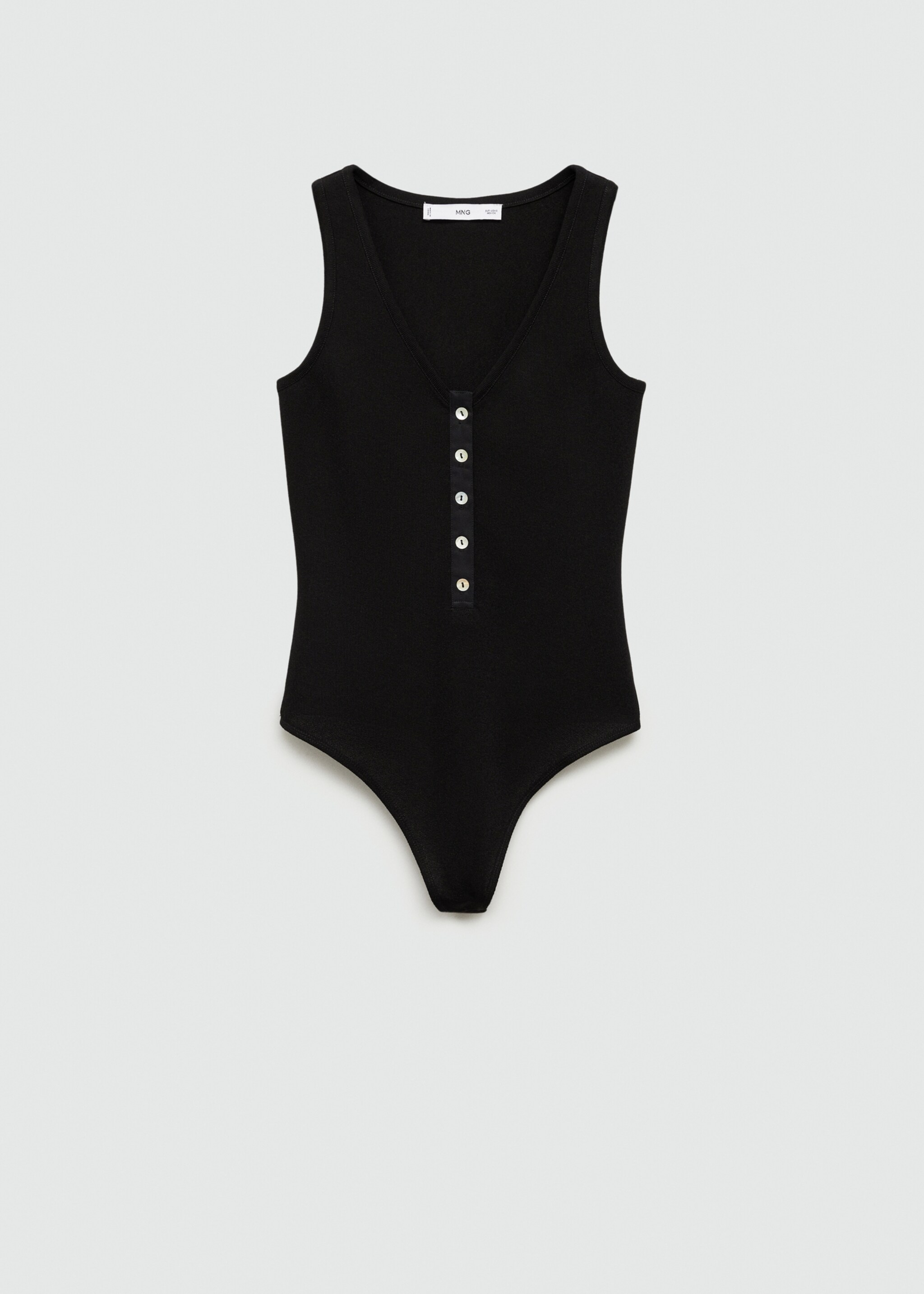 V-neck bodysuit with buttons - Article without model