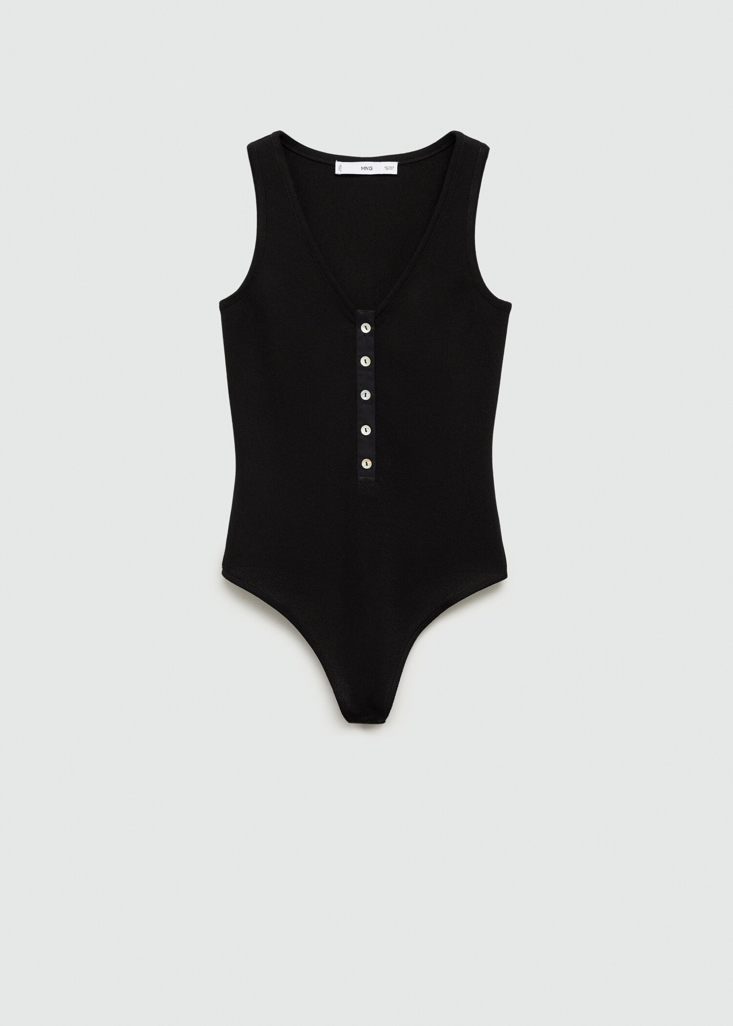 V-neck bodysuit with buttons - Article without model