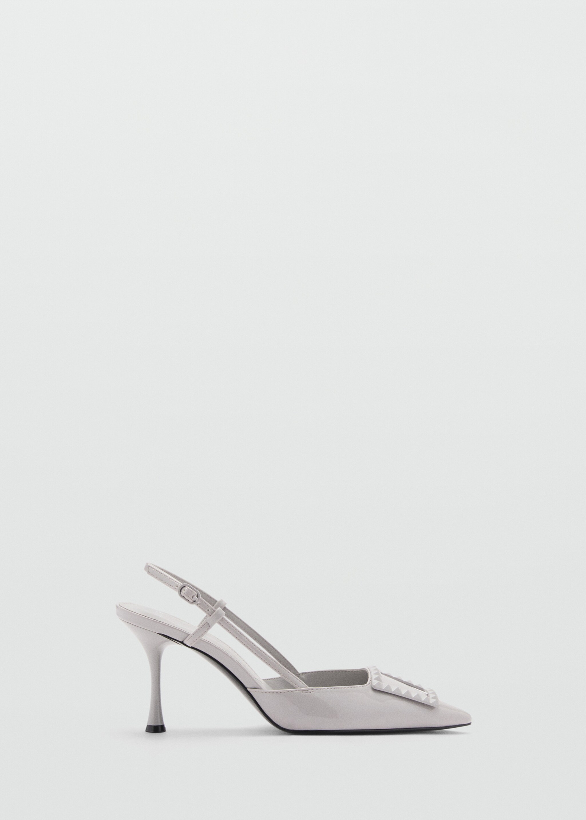 Slingpumps aus Lackleder - Artikel ohne Model, Grau. Ref: 77094447-00.