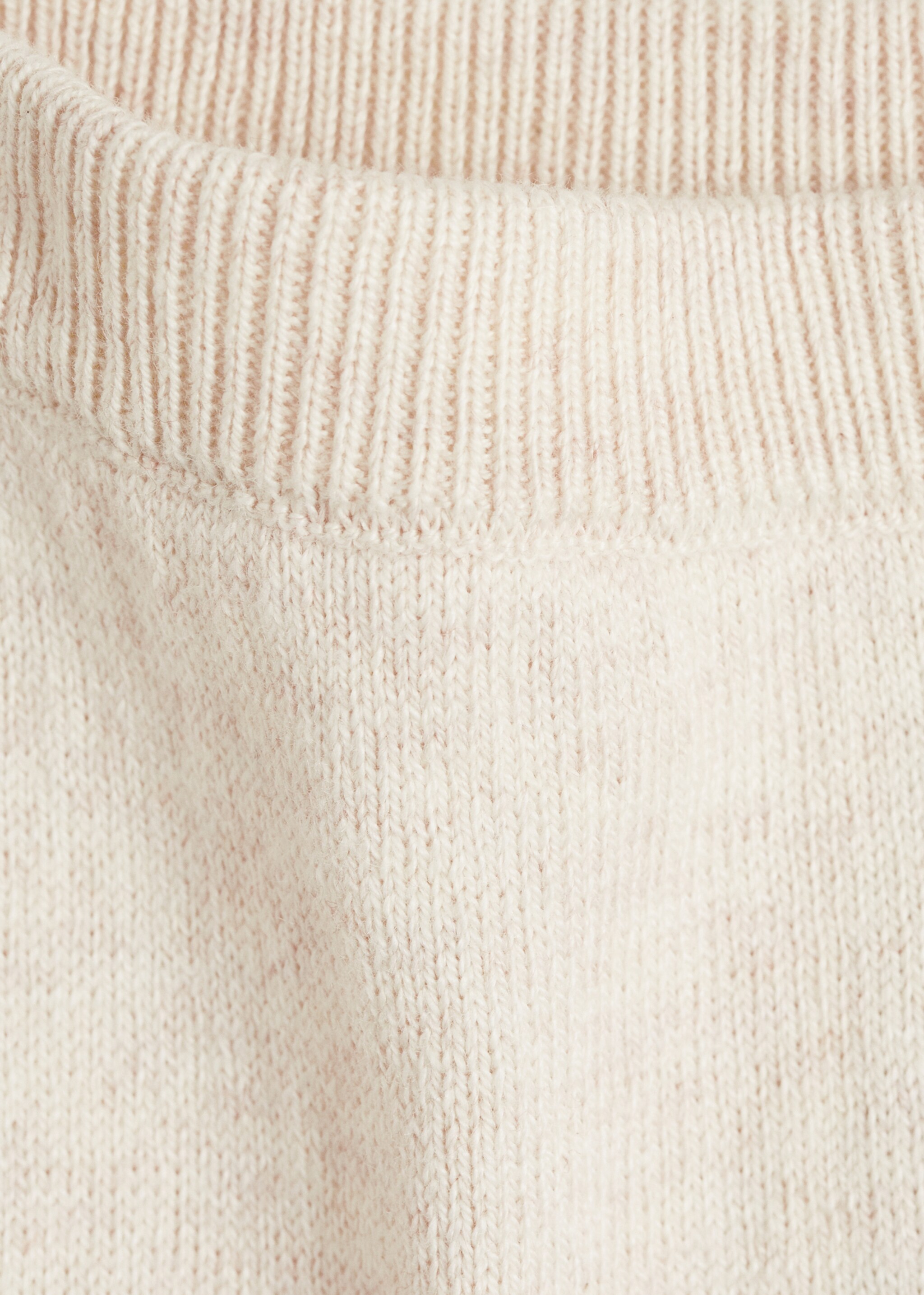 Cotton footed trousers - Details of the article 0, Sand. Ref: 77094449-00.