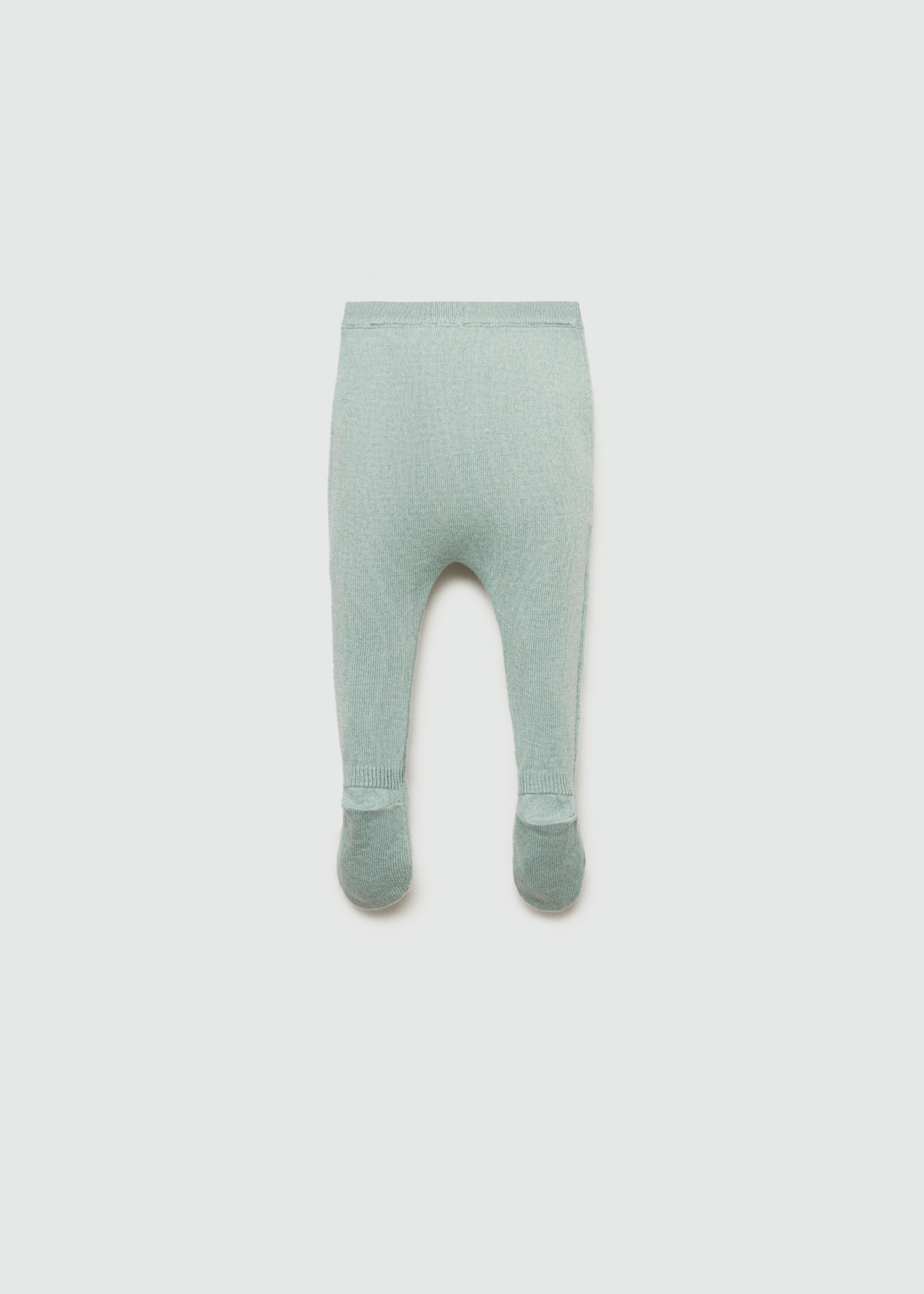 Cotton footed trousers - Reverse of the article, Green. Ref: 77094449-00.