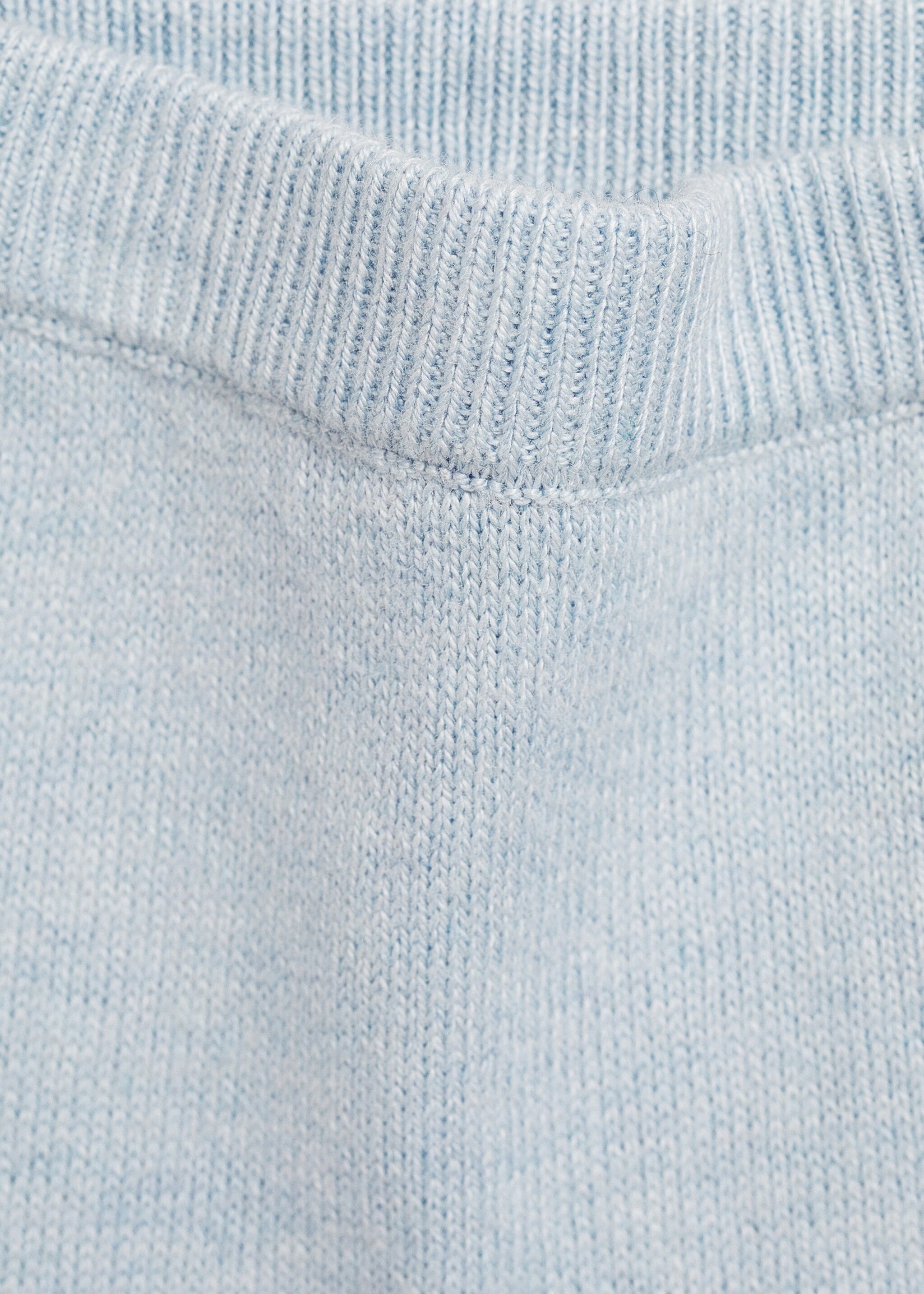 Cotton footed trousers - Details of the article 0, Sky Blue. Ref: 77094449-00.