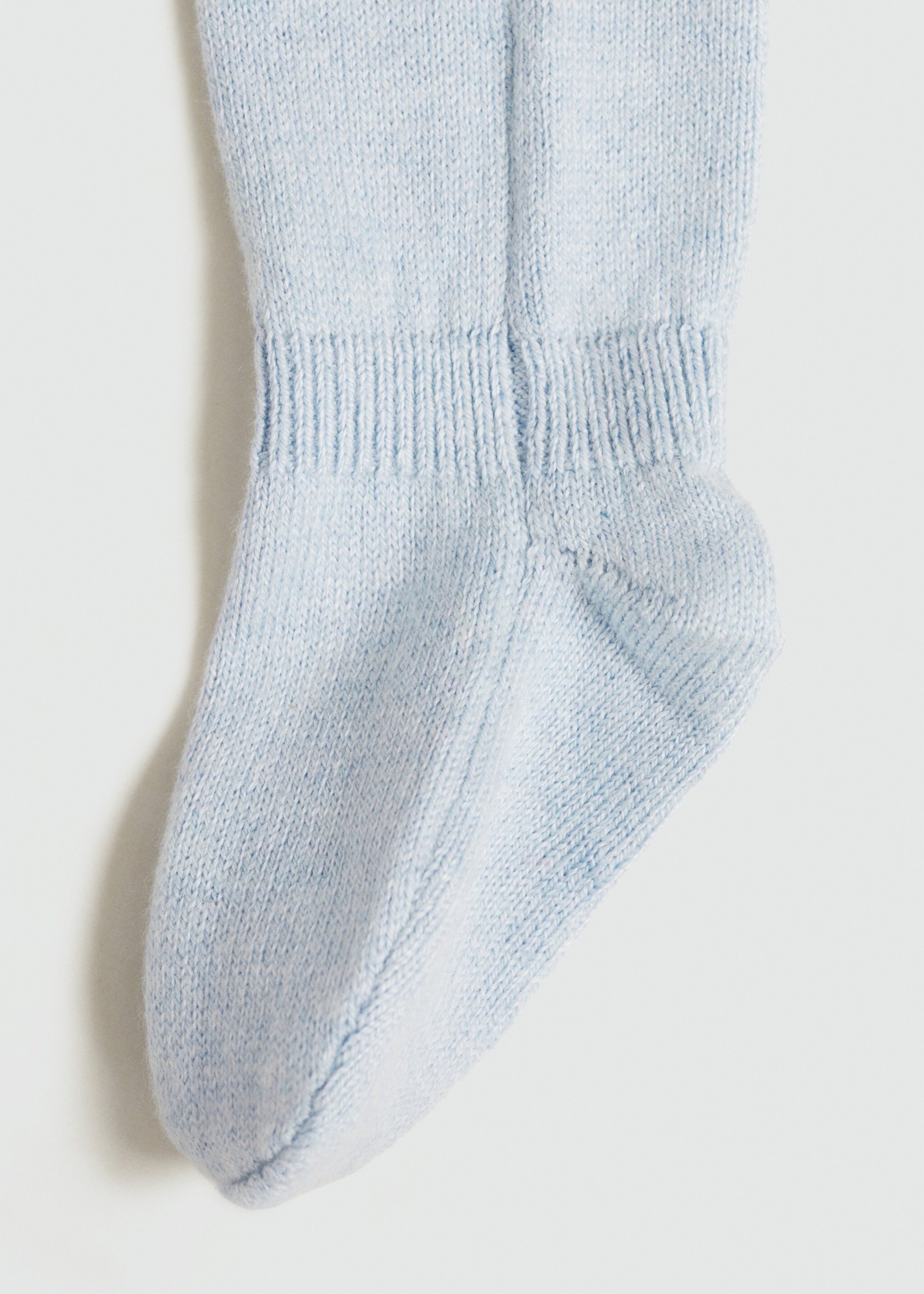 Cotton footed trousers - Details of the article 8, Sky Blue. Ref: 77094449-00.