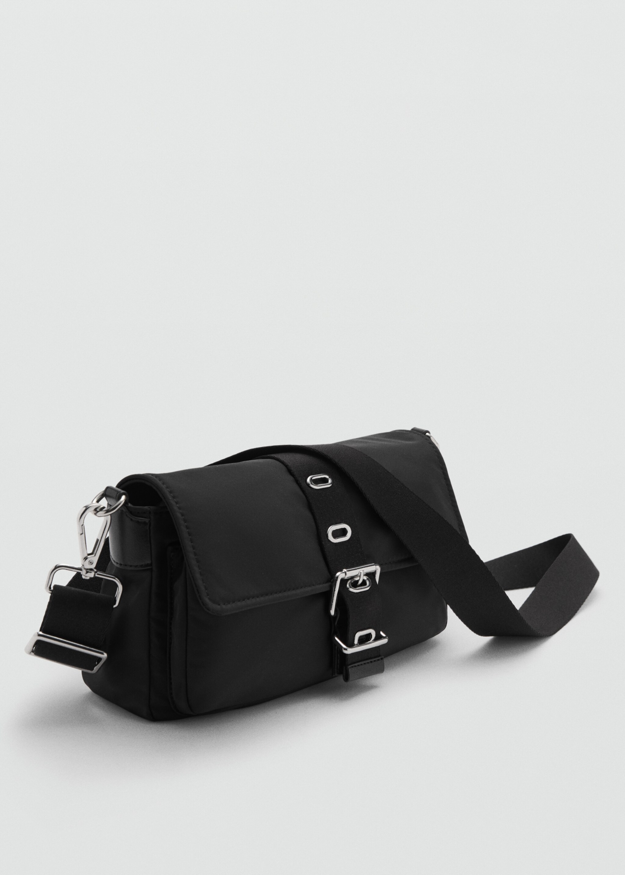Shoulder bag with buckle - Medium plane, Black. Ref: 77094450-00.