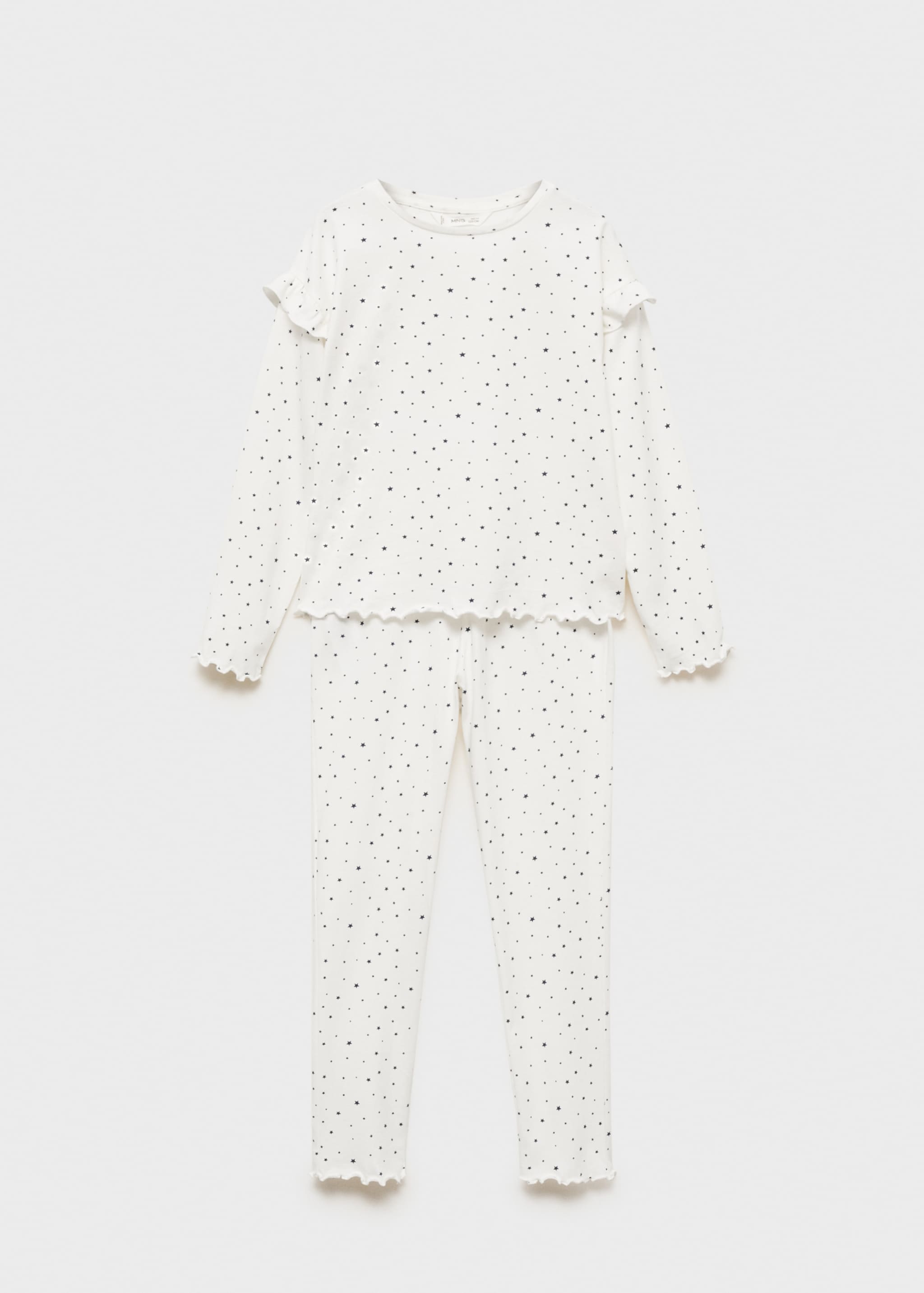 Long star-print pyjamas - Article without model, Off White. Ref: 77094452-00.