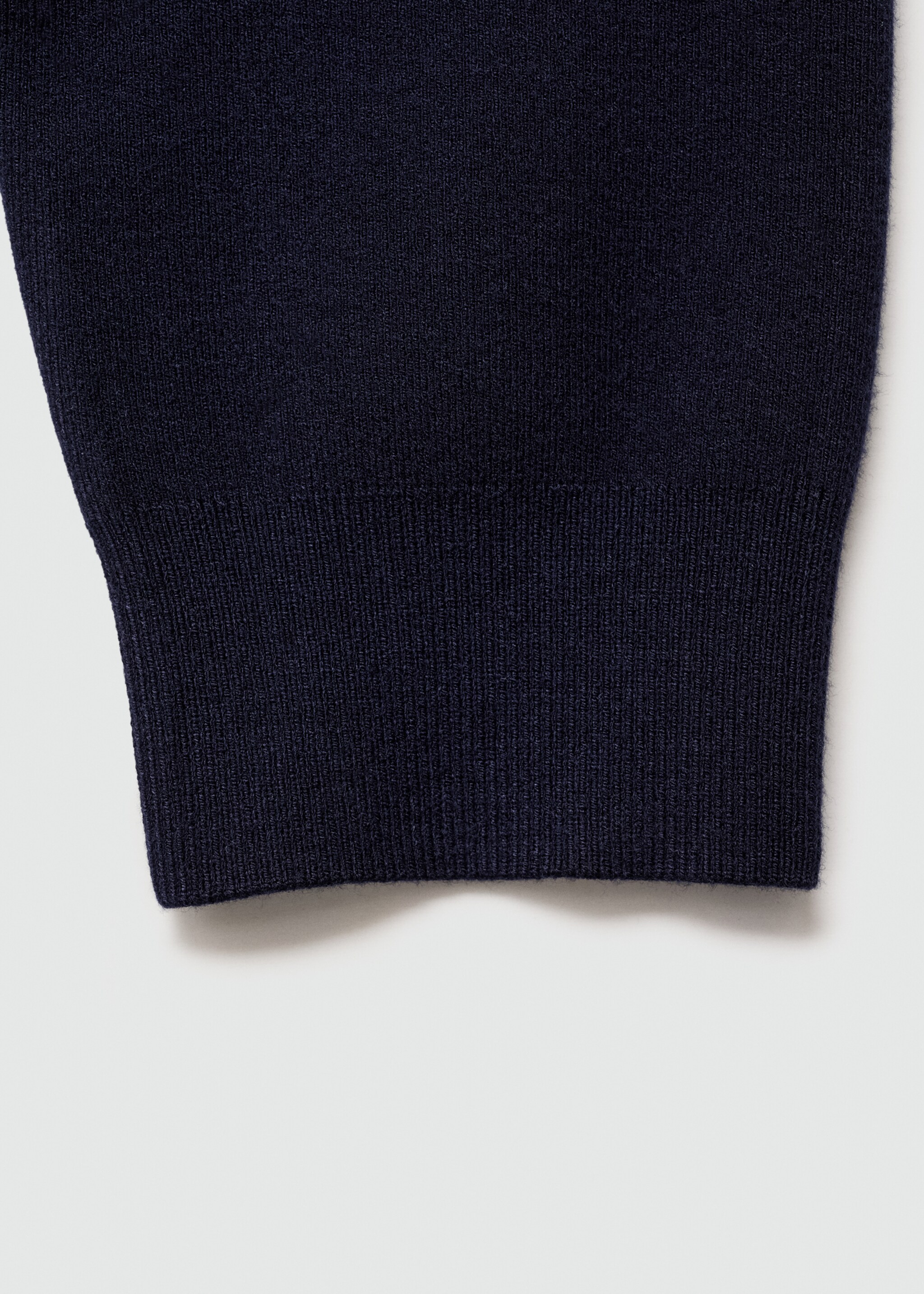 Sweater with contrasting collar - Details of the article 0, Dark Navy. Ref: 77094760-00.