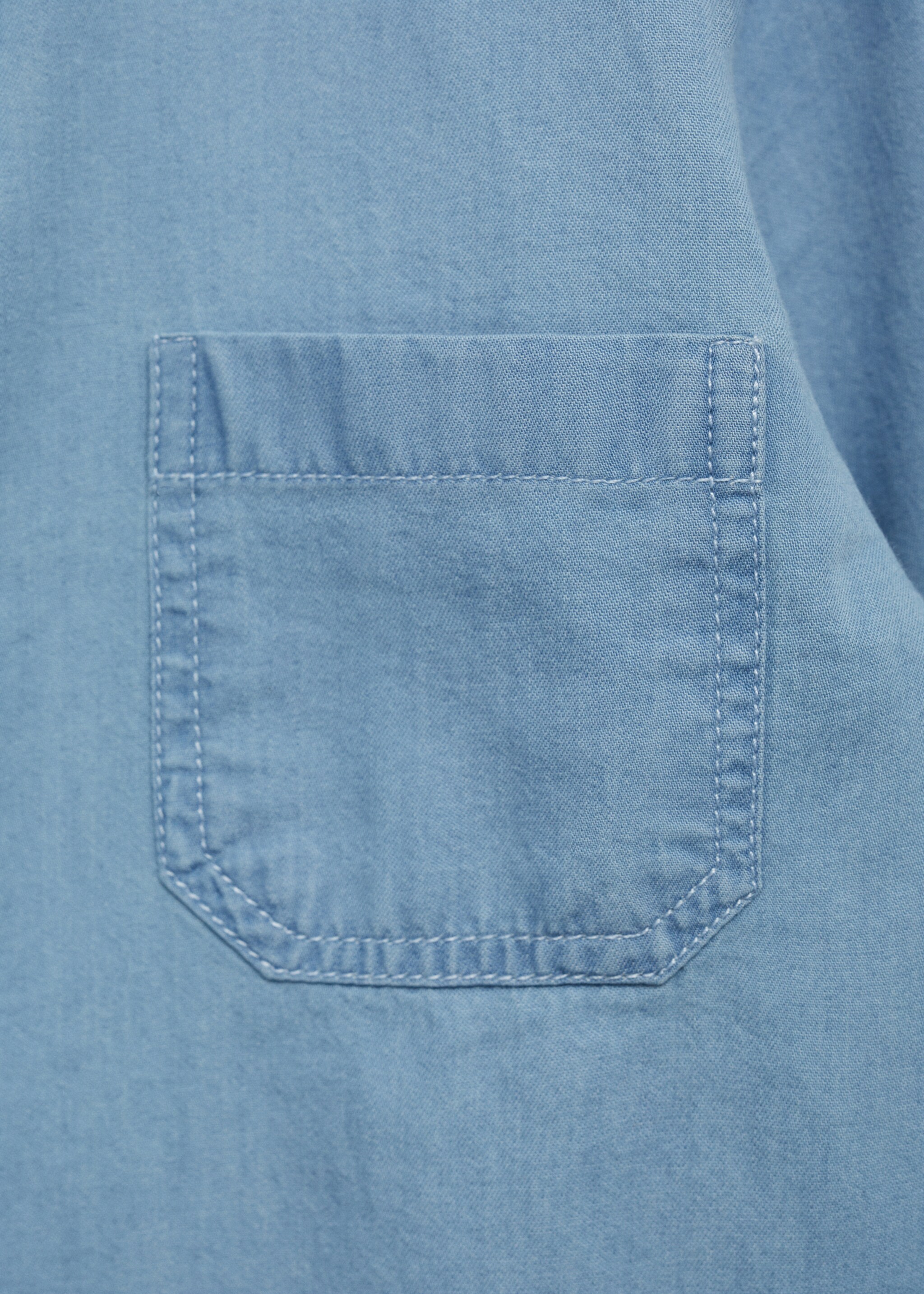Camisa regular fit denim - Detalle del artículo 0, Azul medio. Ref: 77094761-00.