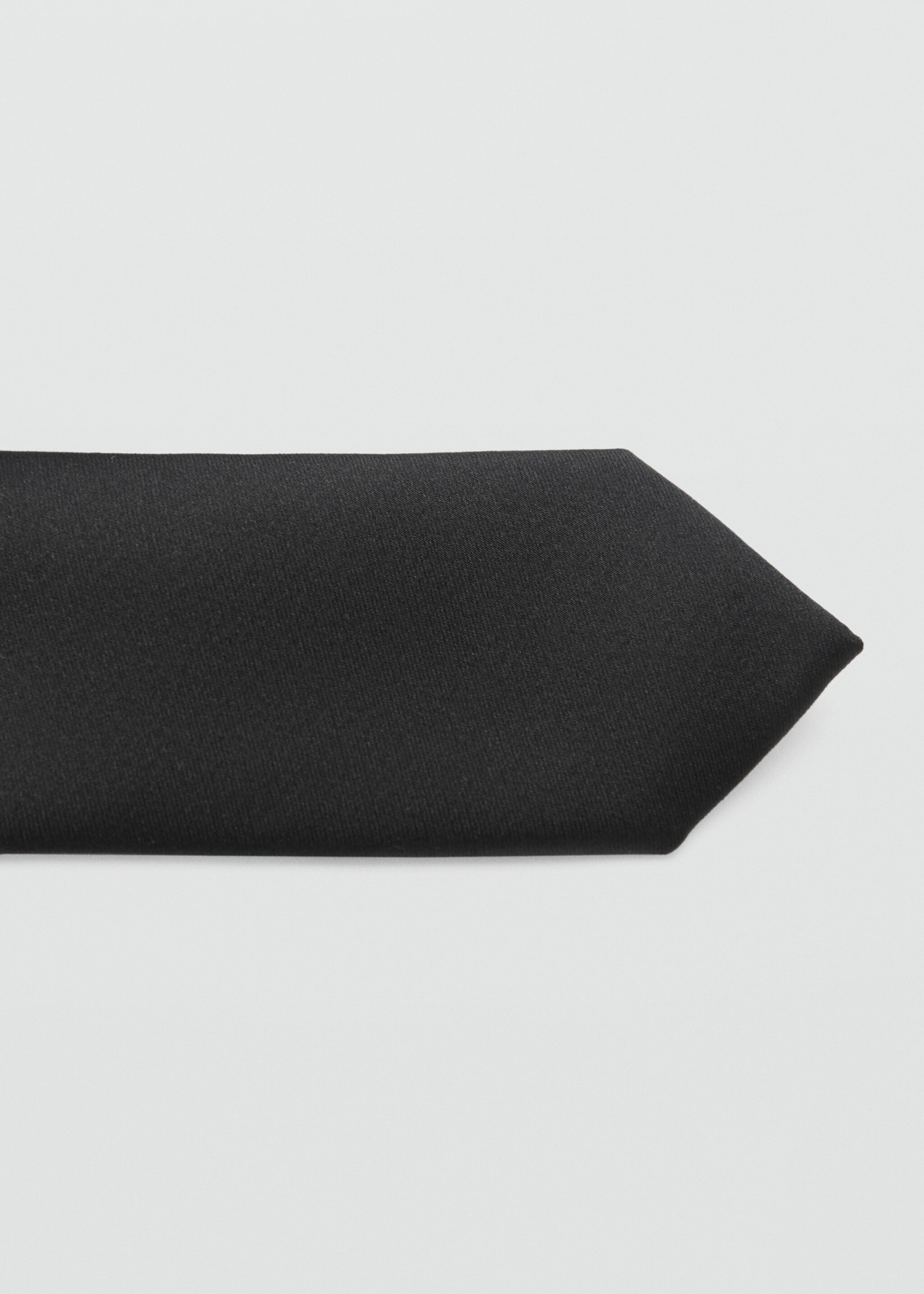 Narrow tie - Details of the article 1, Black. Ref: 77094762-00.