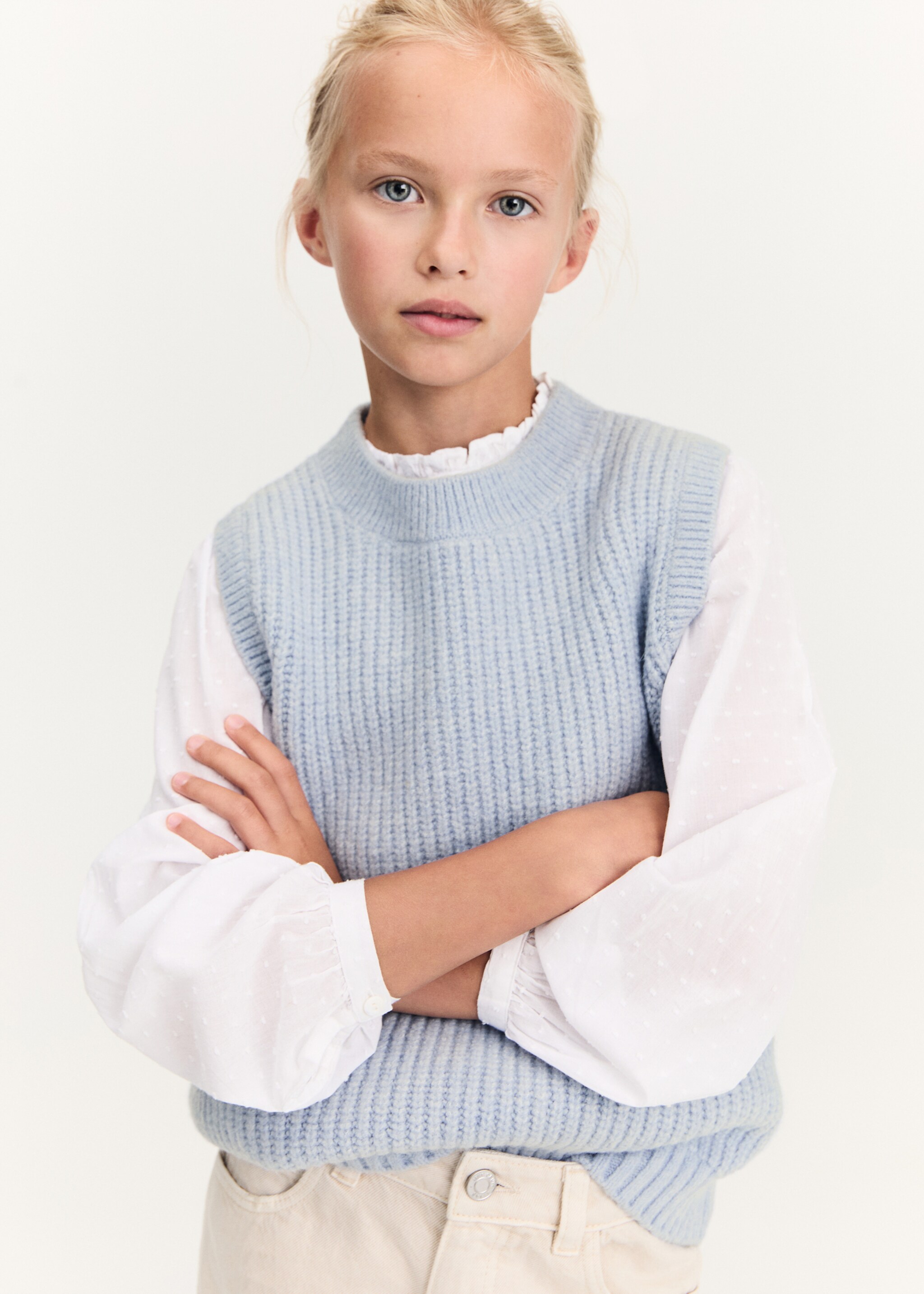 Brusa cotó brodats - Detall de l'article 2, Blanc. Ref: 77094764-00.