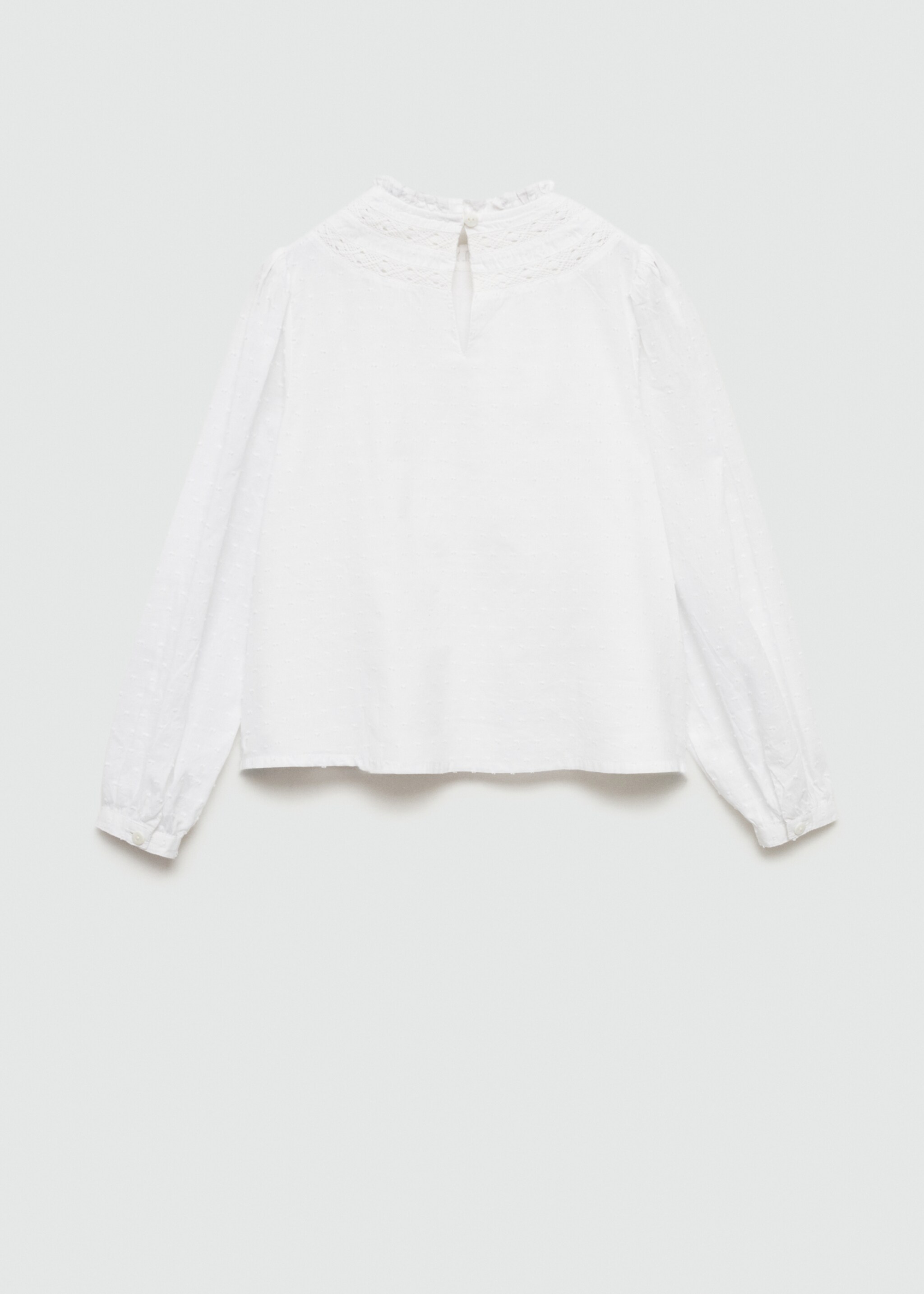 Brusa cotó brodats - Revers de l'article, Blanc. Ref: 77094764-00.