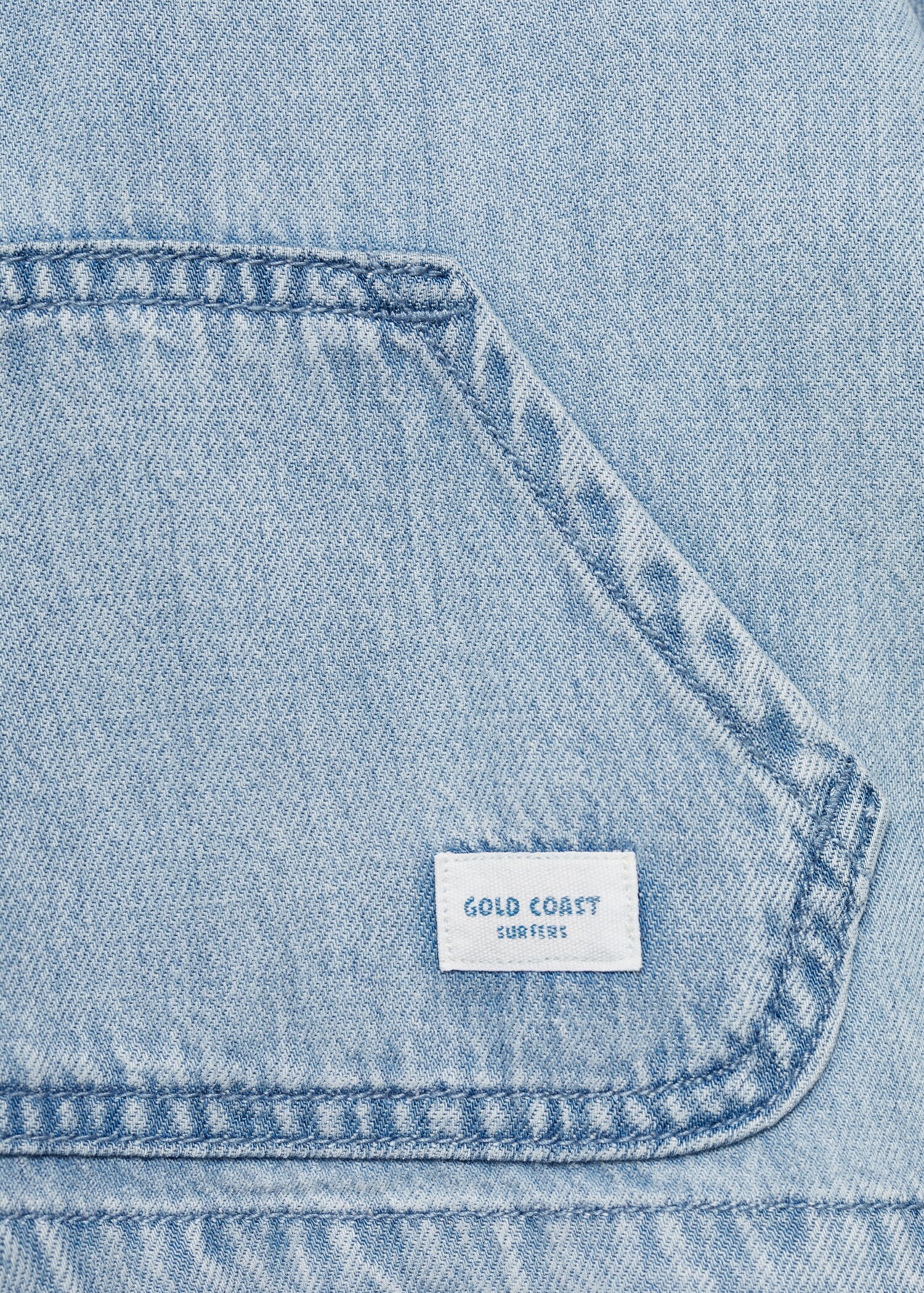 Giubbotto in denim con tasca a canguro - Dettaglio dell'articolo 0
