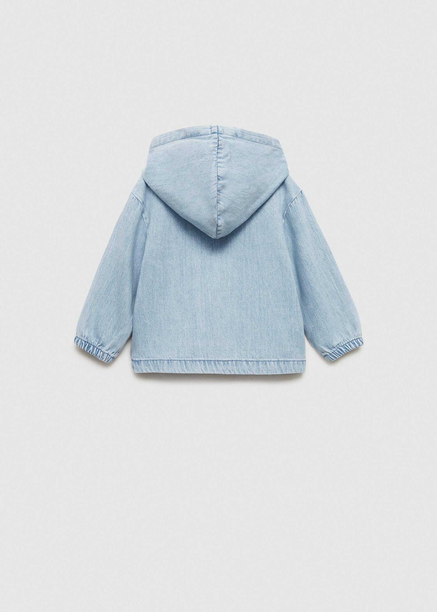 Giubbotto in denim con tasca a canguro - Retro dell'articolo