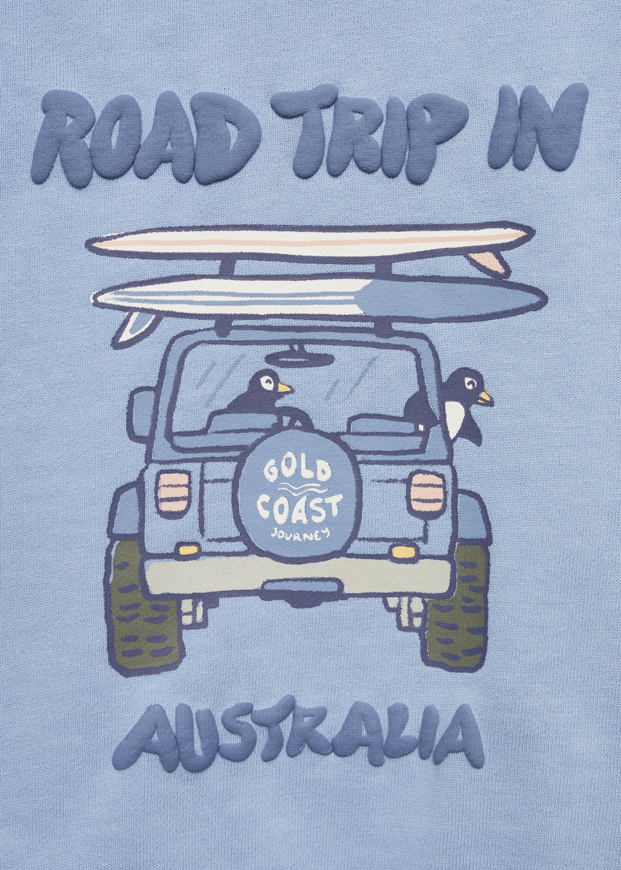 Surf printed sweatshirt - Details of the article 8, Blue. Ref: 77094776-00.