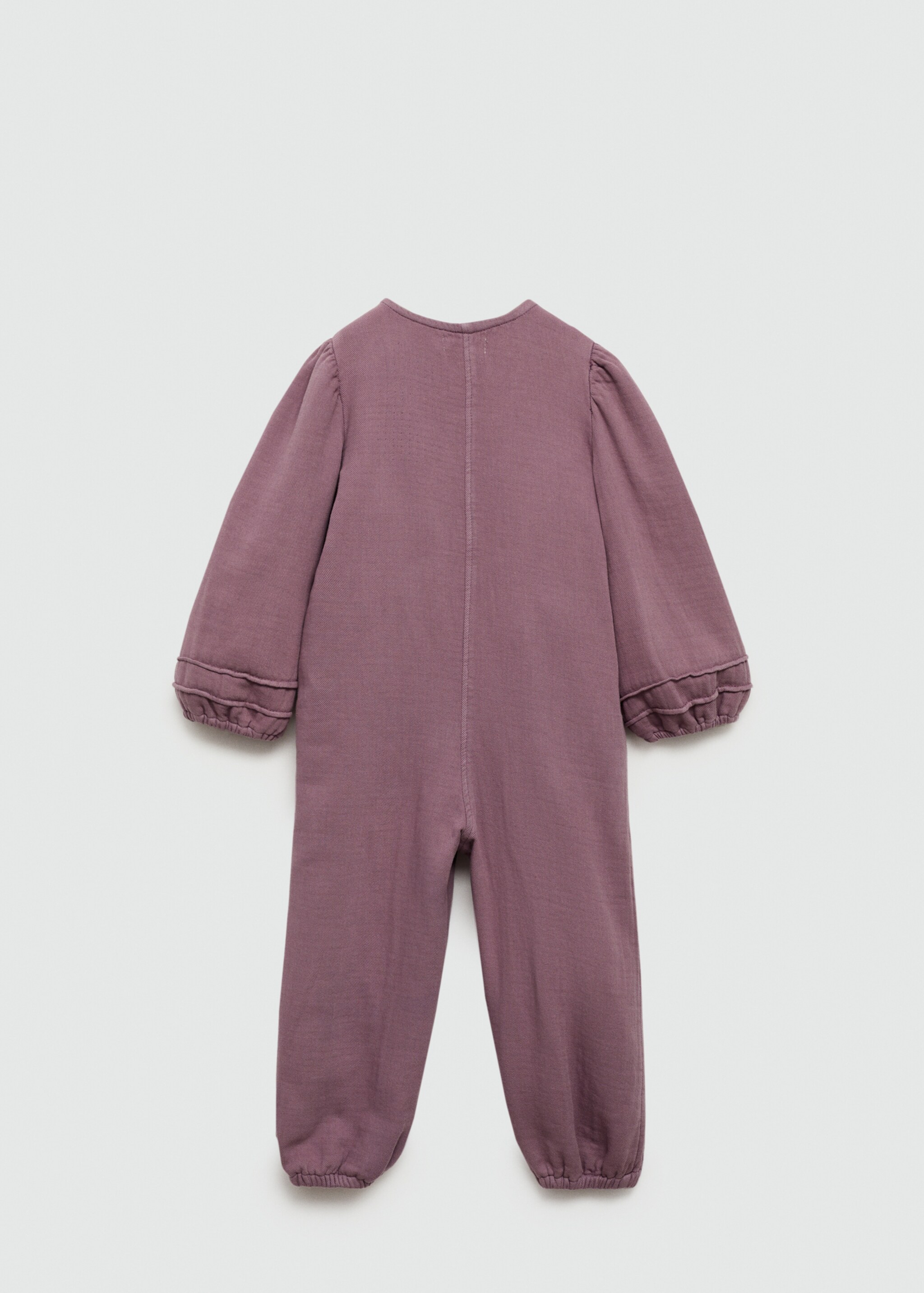 Lange katoenen jumpsuit - Achterkant van het artikel, Donkerrood. Ref: 77094779-00.