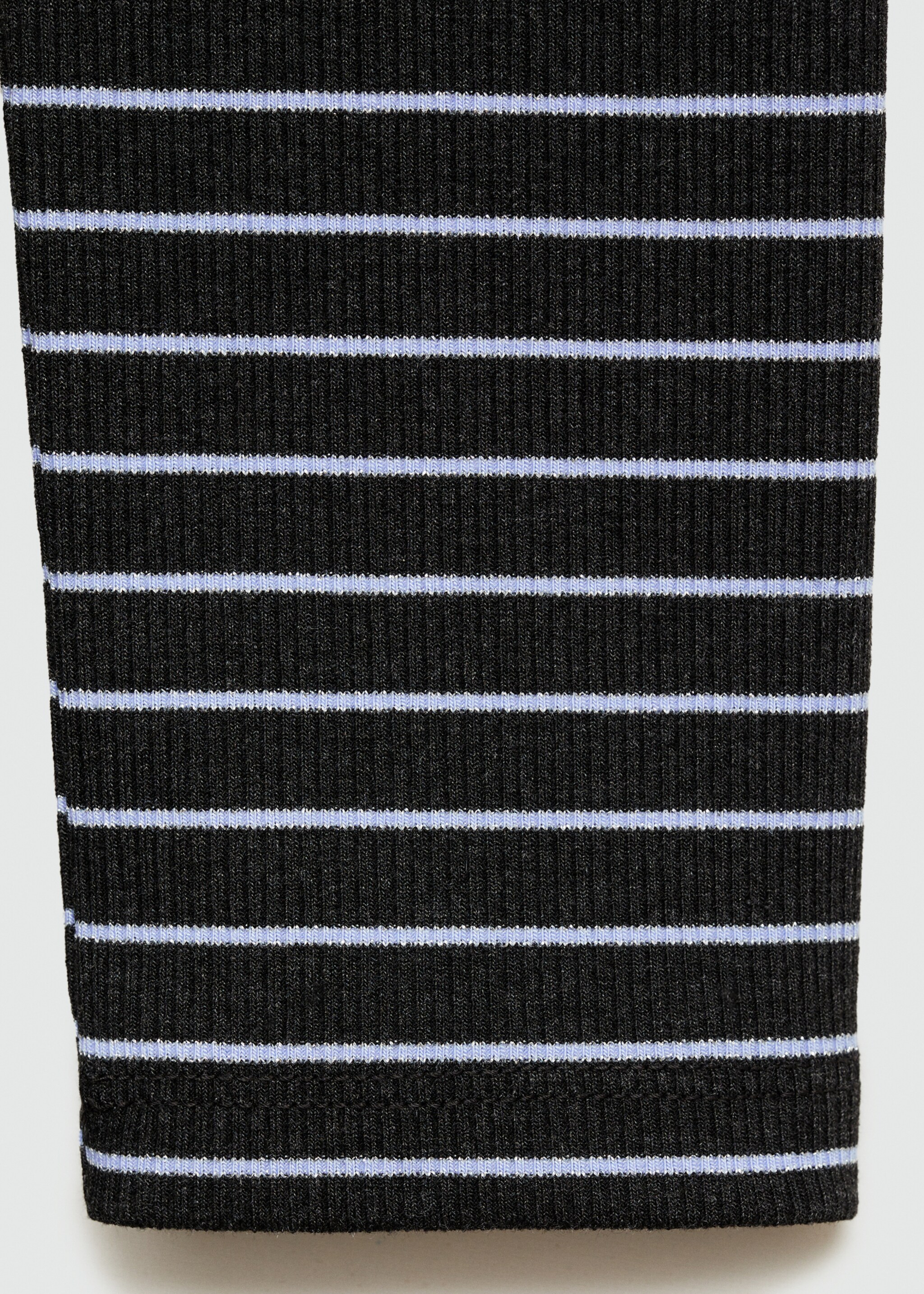 Striped dress with lurex opening - Details of the article 0, Grey. Ref: 77094782-00.
