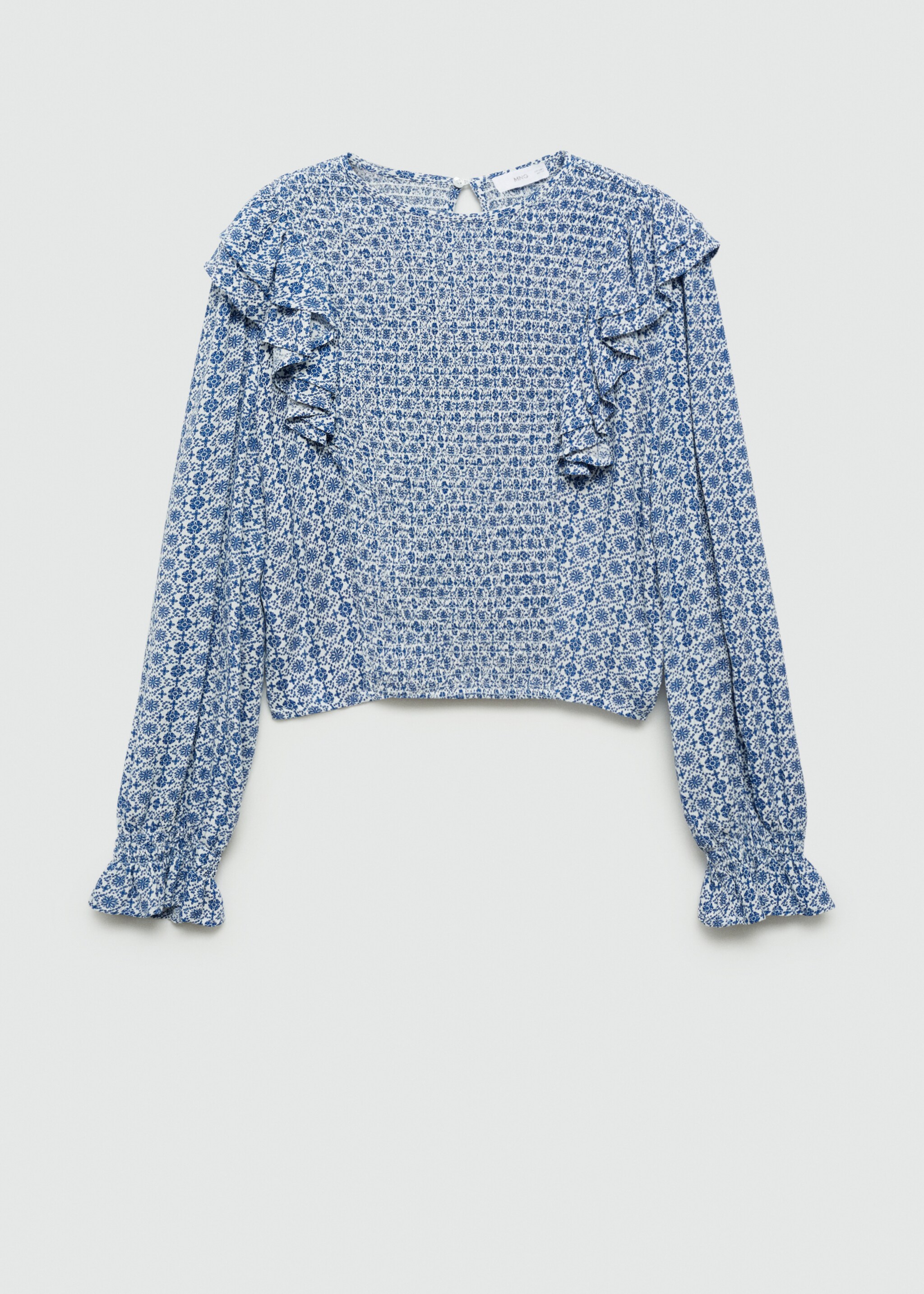 Brusa estampada volants - Article sense model, Blanc trencat. Ref: 77094783-00.