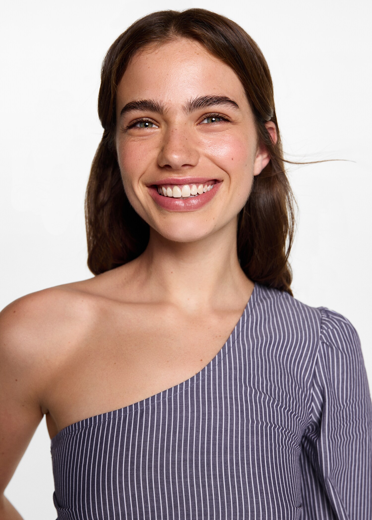 Asymmetrisk stripete bluse - Artikkeldetalj 1