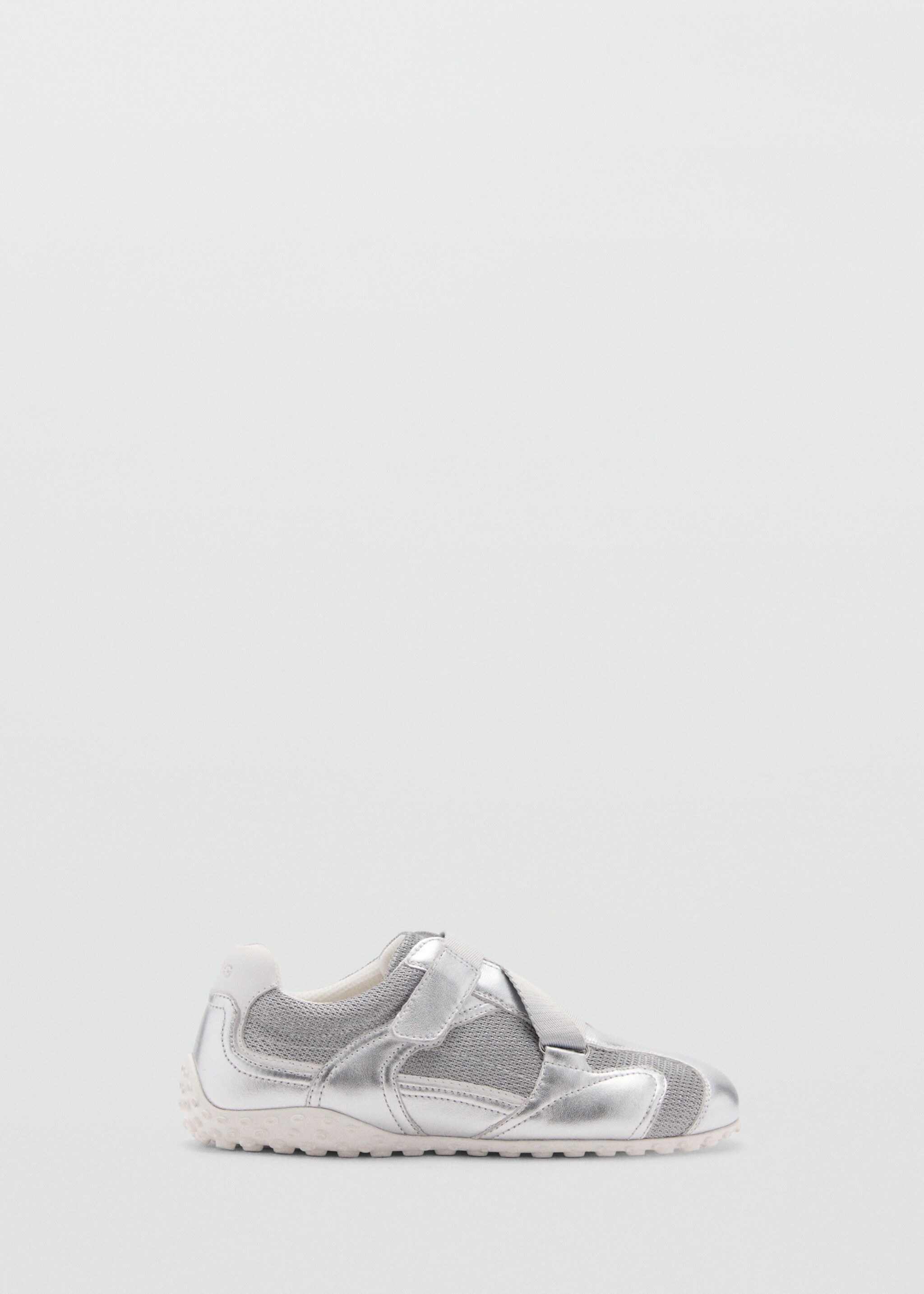 Canvas-Sneakers mit Leder - Artikel ohne Model, Silber. Ref: 77094788-00.