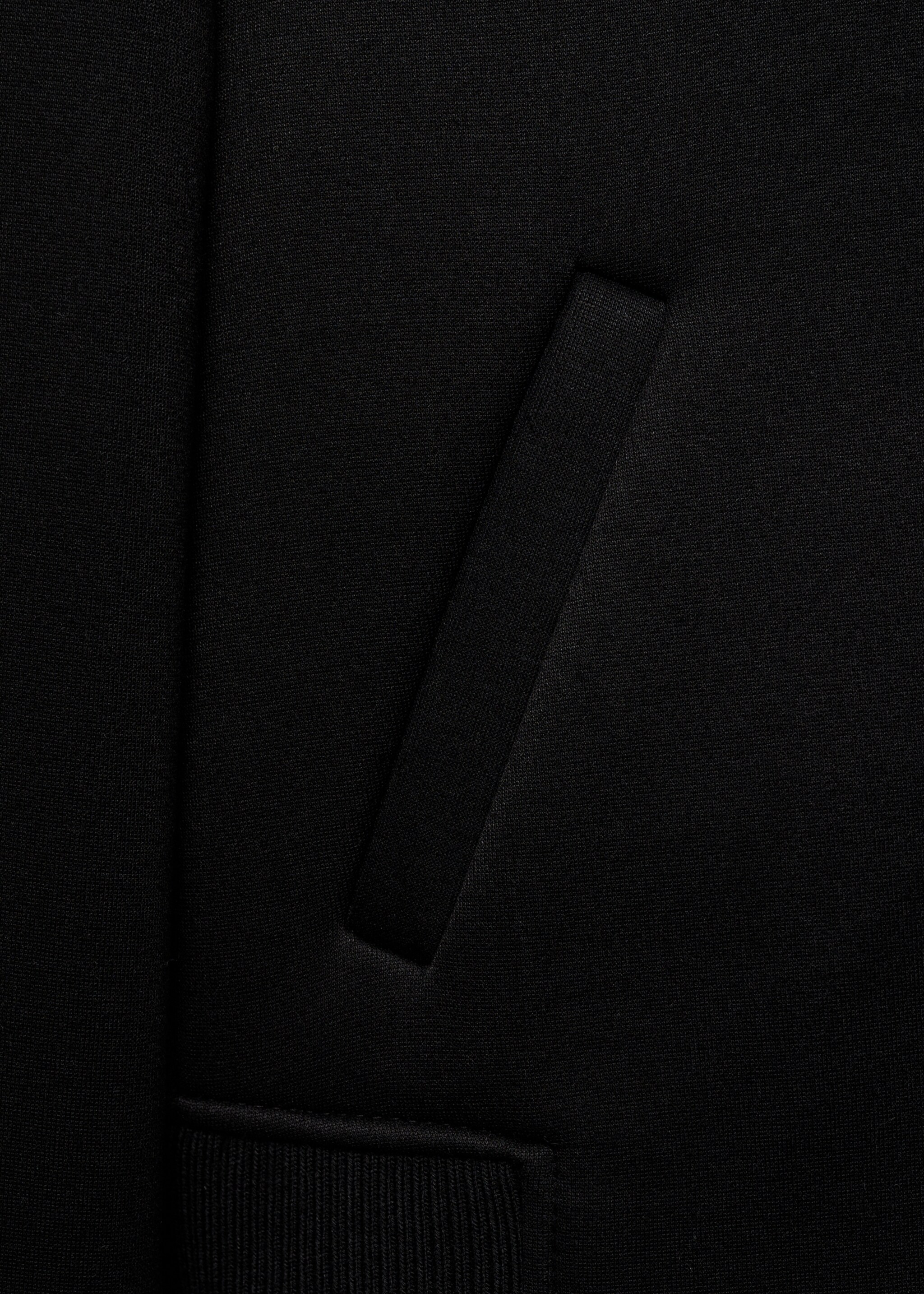 Straight-fit jacket with buttons - Details of the article 0, Black. Ref: 77094789-00.