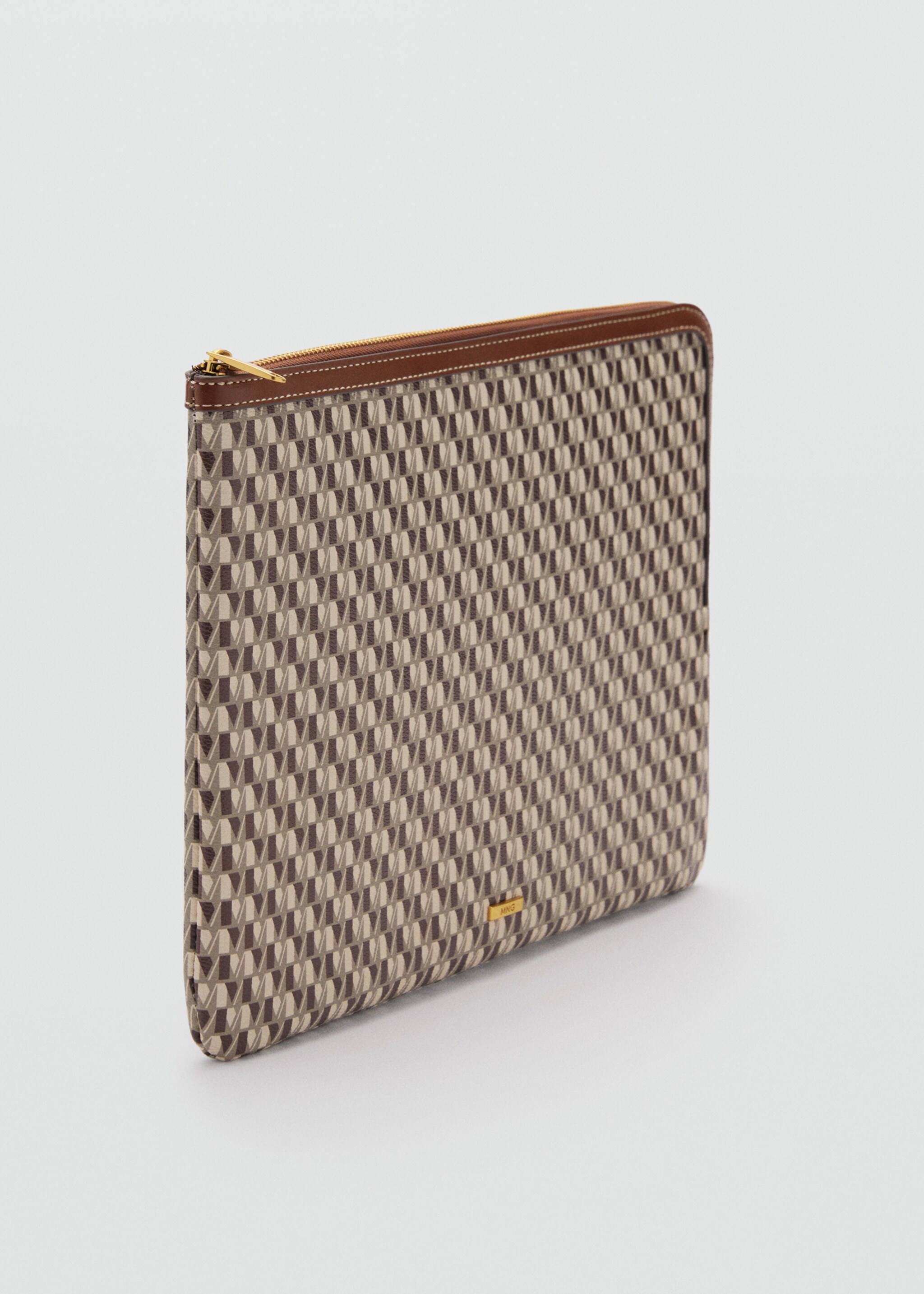 Funda ordenador estampado logo - Plano medio, Cuero. Ref: 77094791-00.