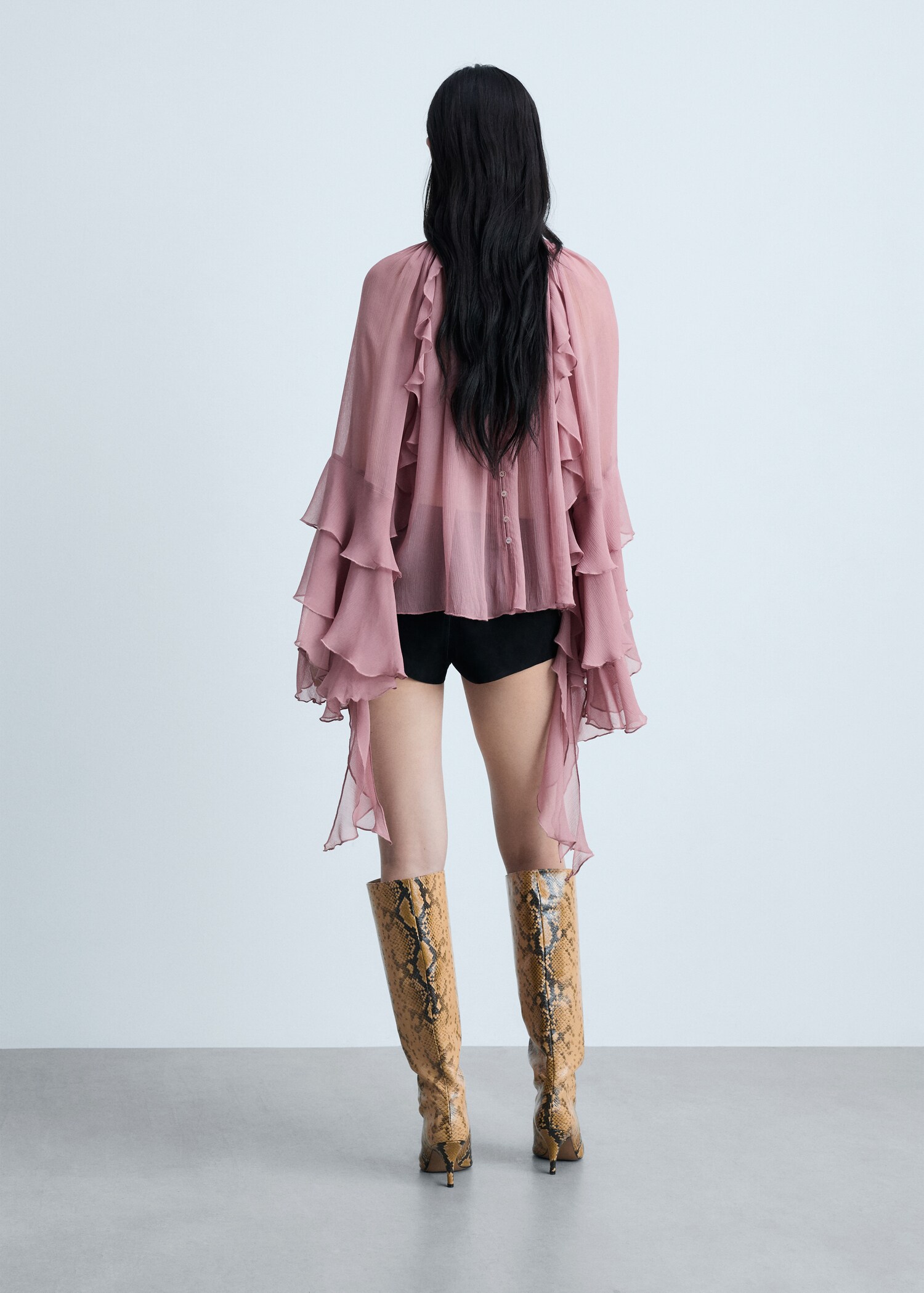 Shorts pell obertures llaços - Revers de l'article