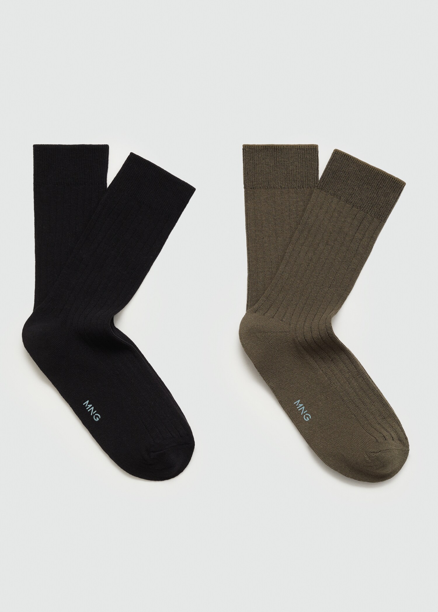 Pack 2 calcetines algodón canalé - Artículo sin modelo
