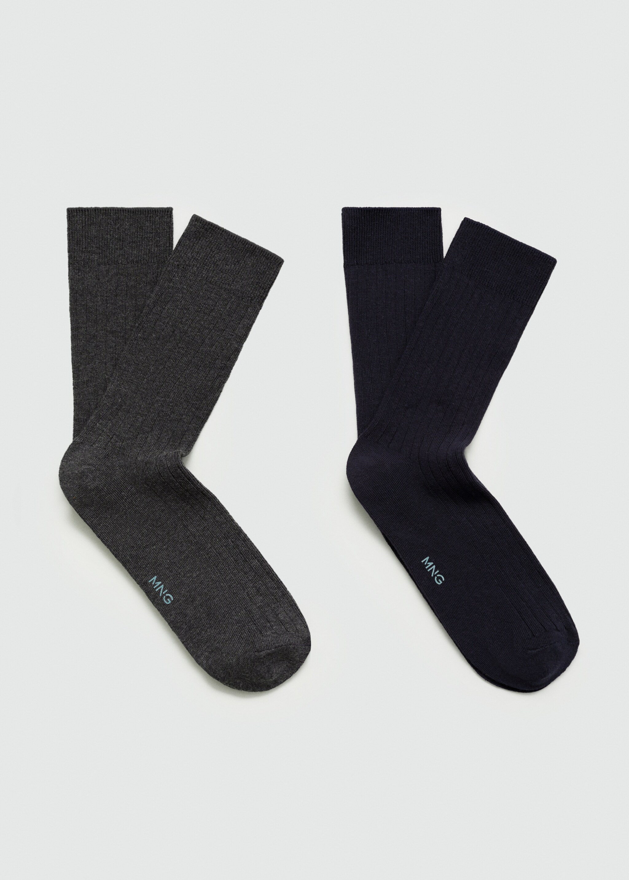 Pack of 2 ribbed cotton socks - Article without model